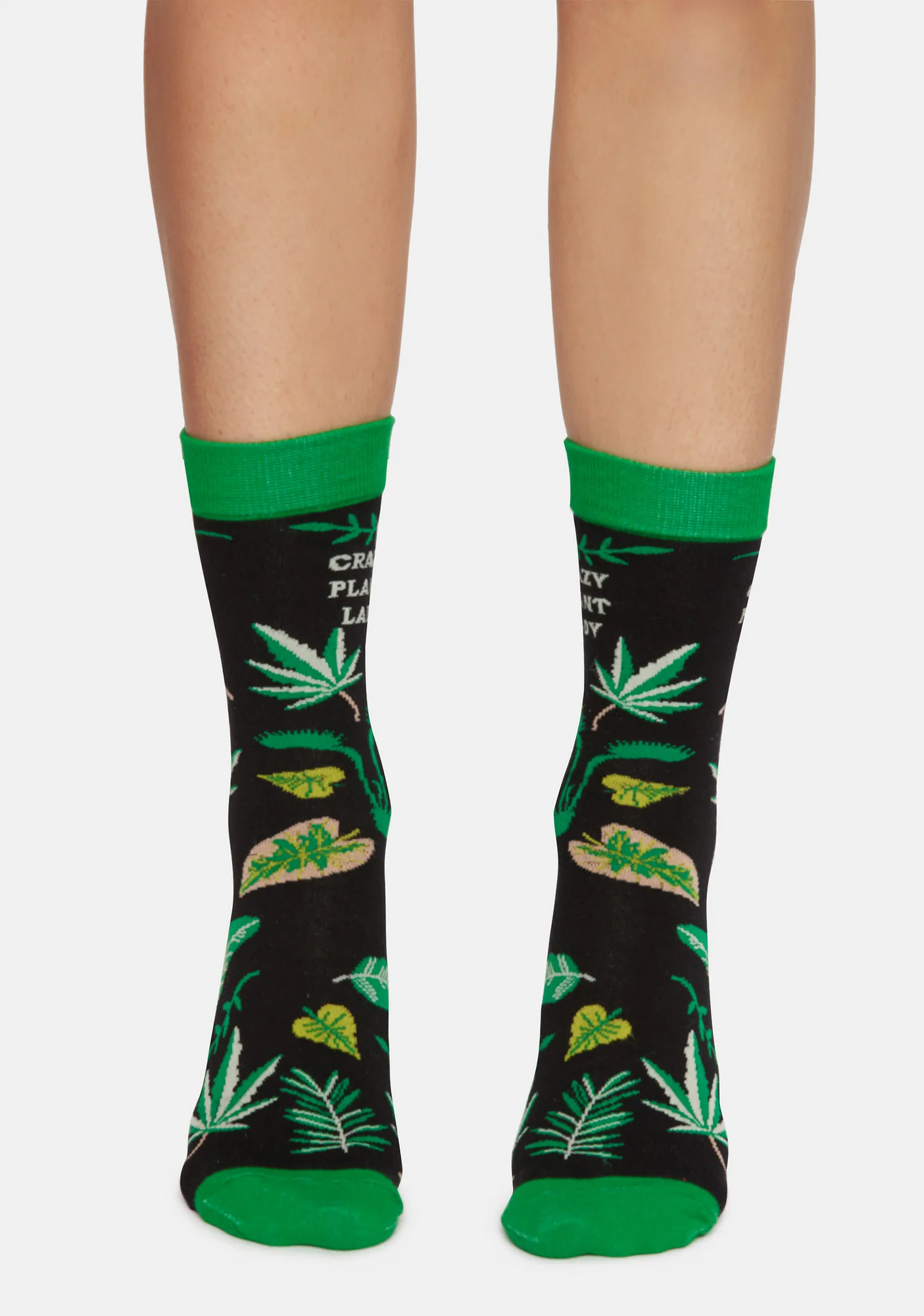 Crazy Plant Lady Crew Socks - Image 2