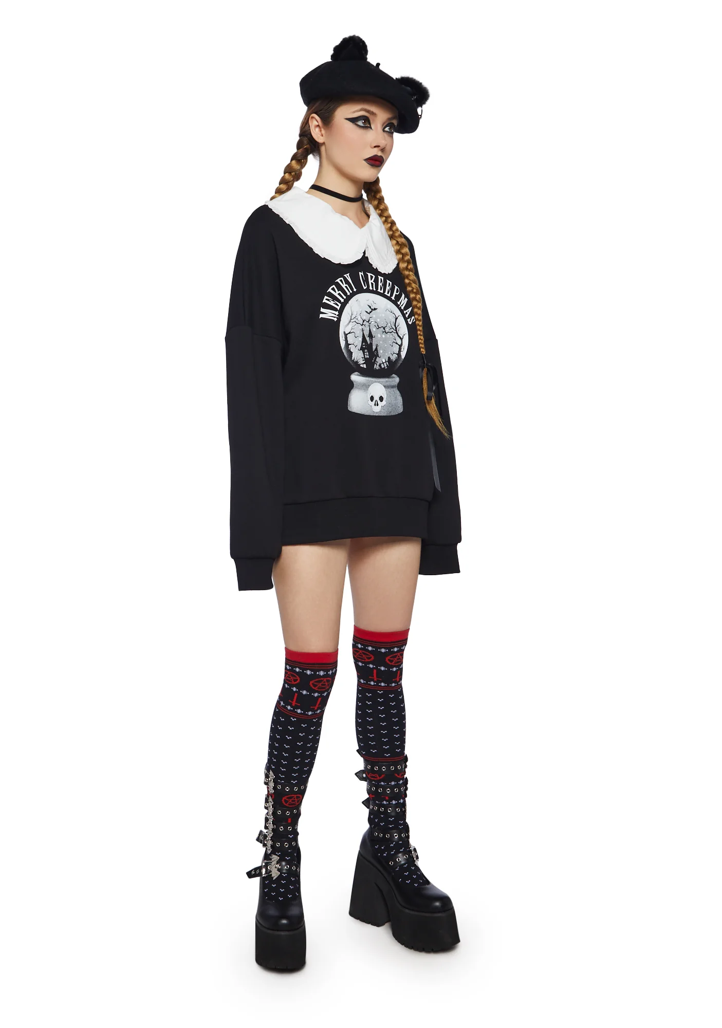 Snowglobe Nightmares Collared Sweatshirt - Image 2