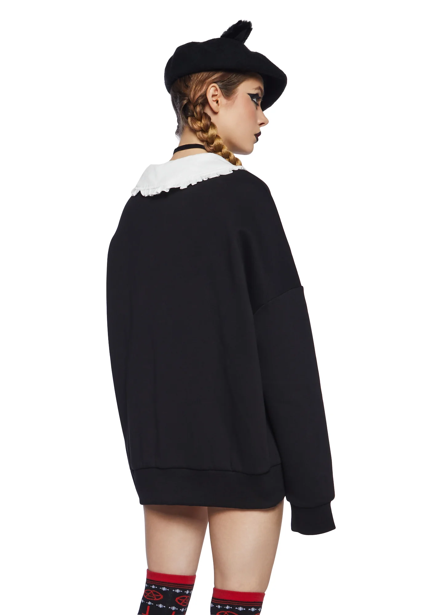 Snowglobe Nightmares Collared Sweatshirt - Image 4