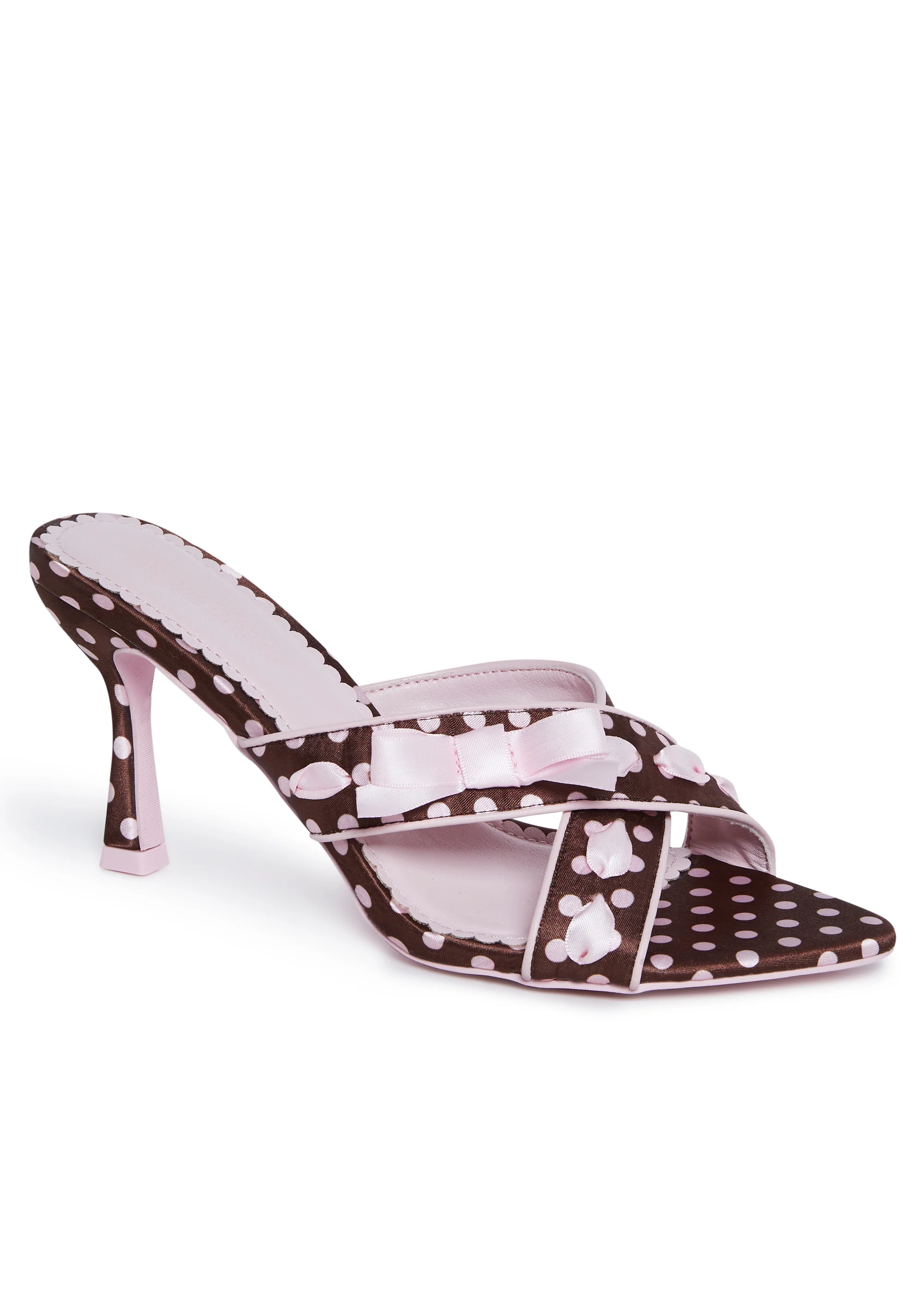 Sweetheart Glance Heeled Sandals - Polka Dot - Image 2