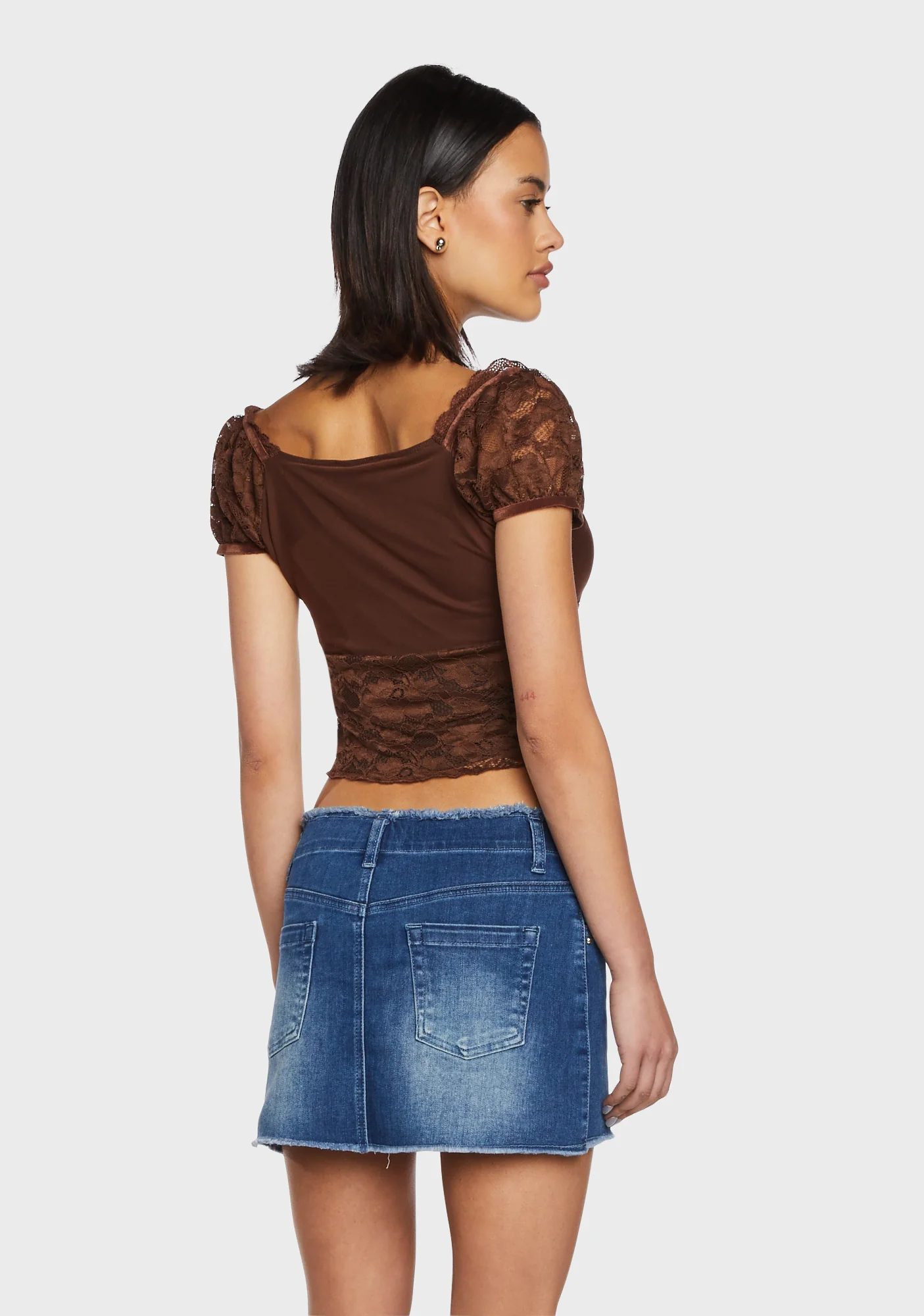 Cross-Country Trip Crop Top - Brown - Image 4