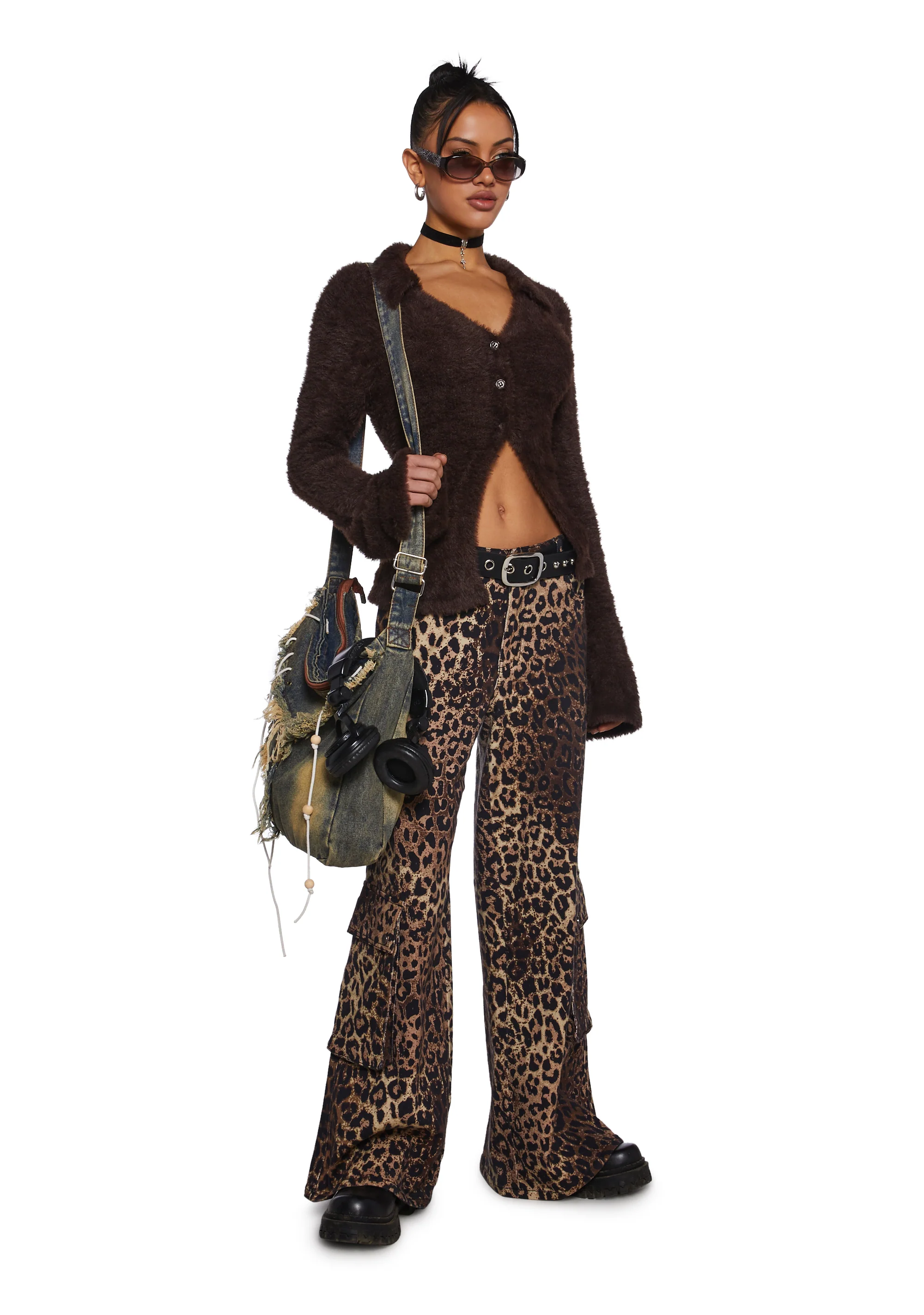 Cross You Out Wide Leg Cargo Pants - Image 3