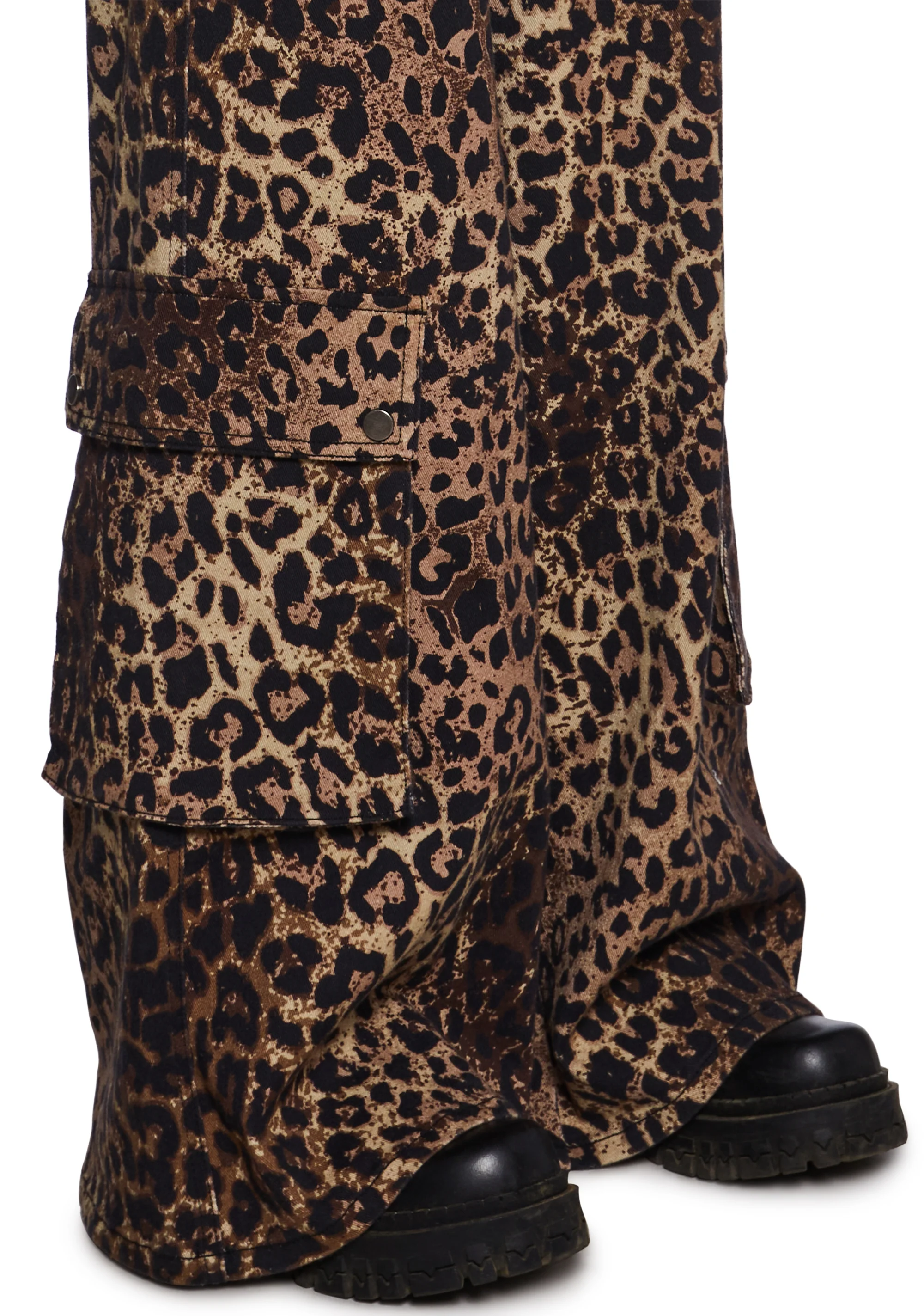 Cross You Out Wide Leg Cargo Pants - Image 5