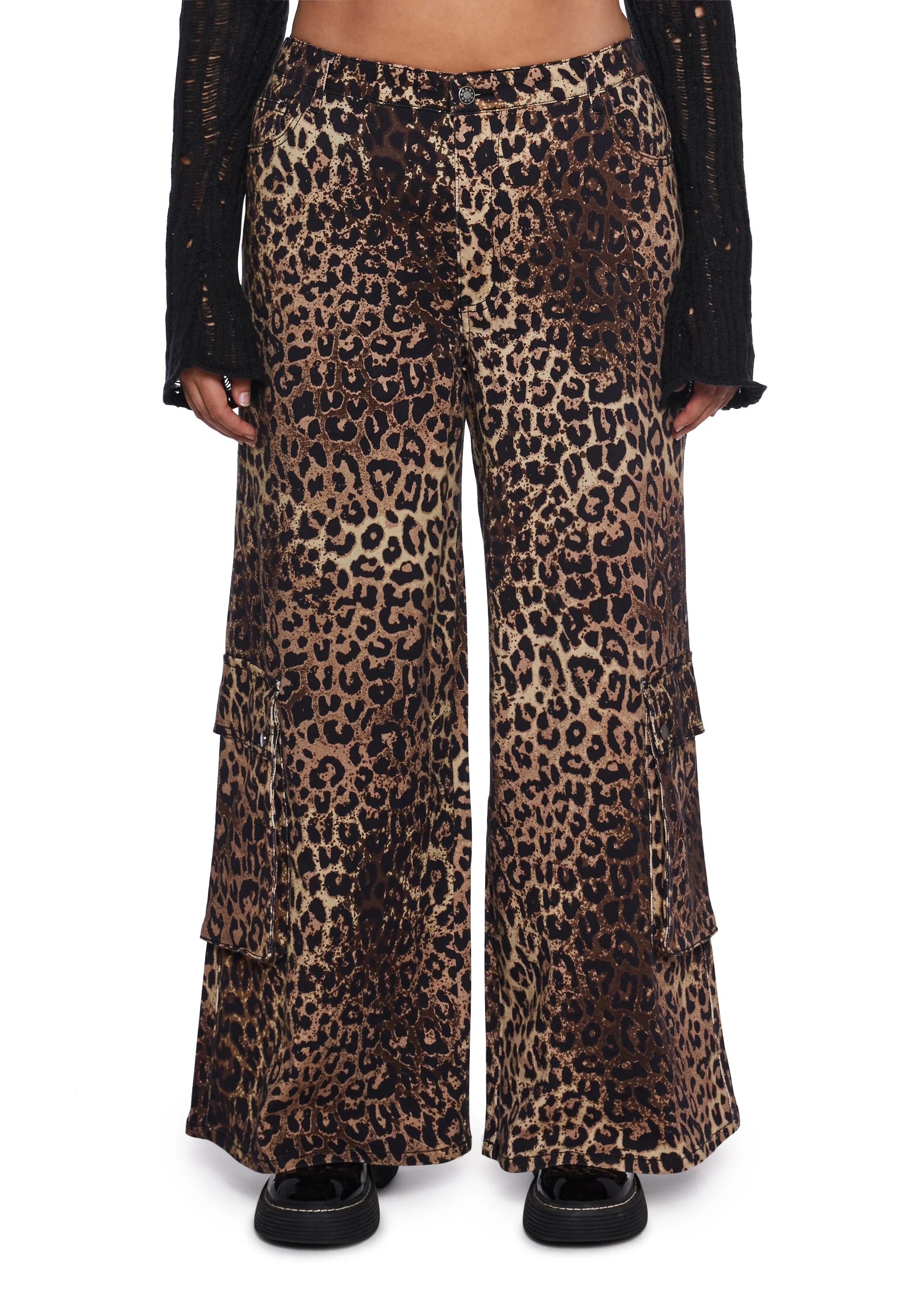 Cross You Out Wide Leg Cargo Pants - Image 6