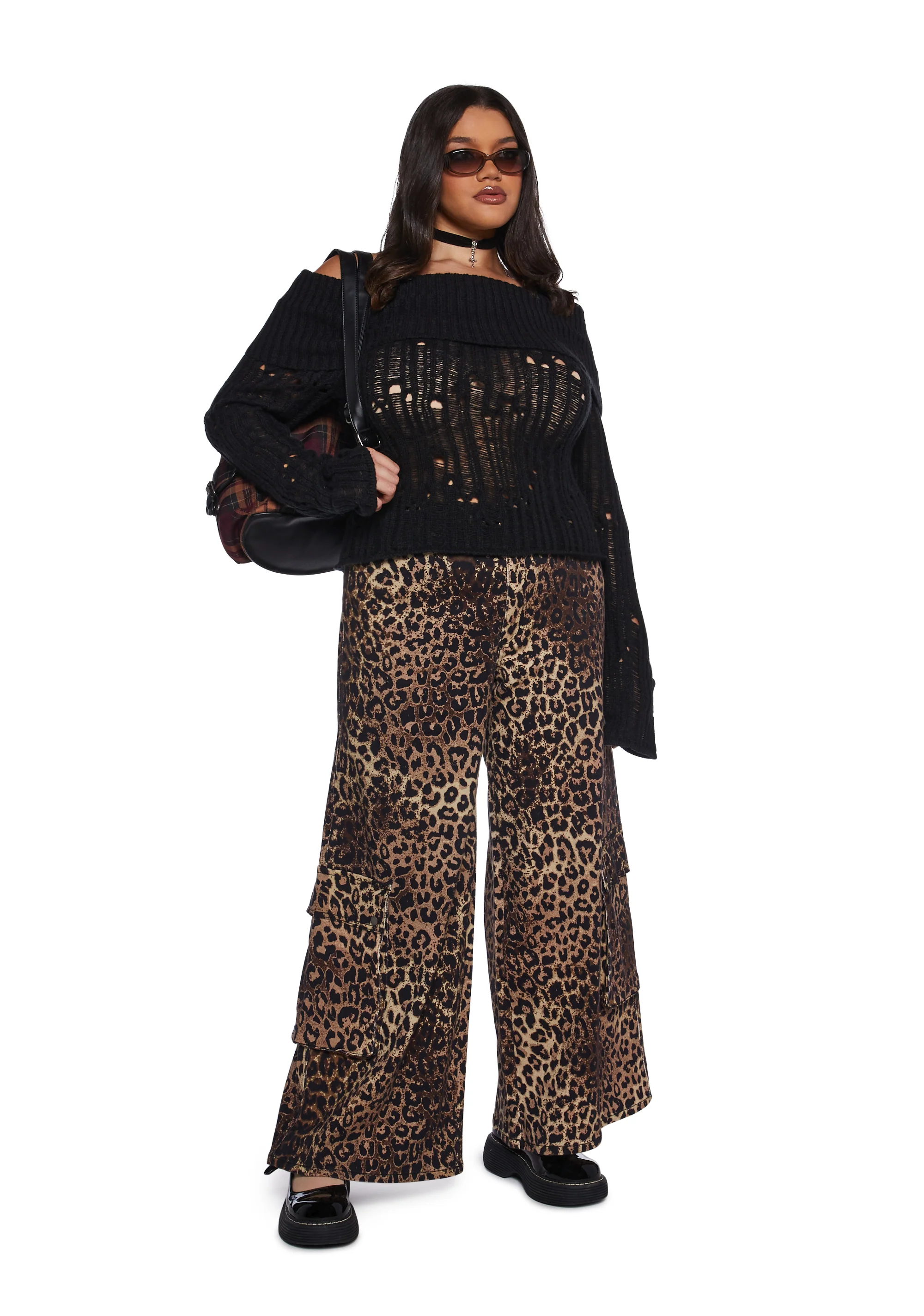Cross You Out Wide Leg Cargo Pants - Image 7