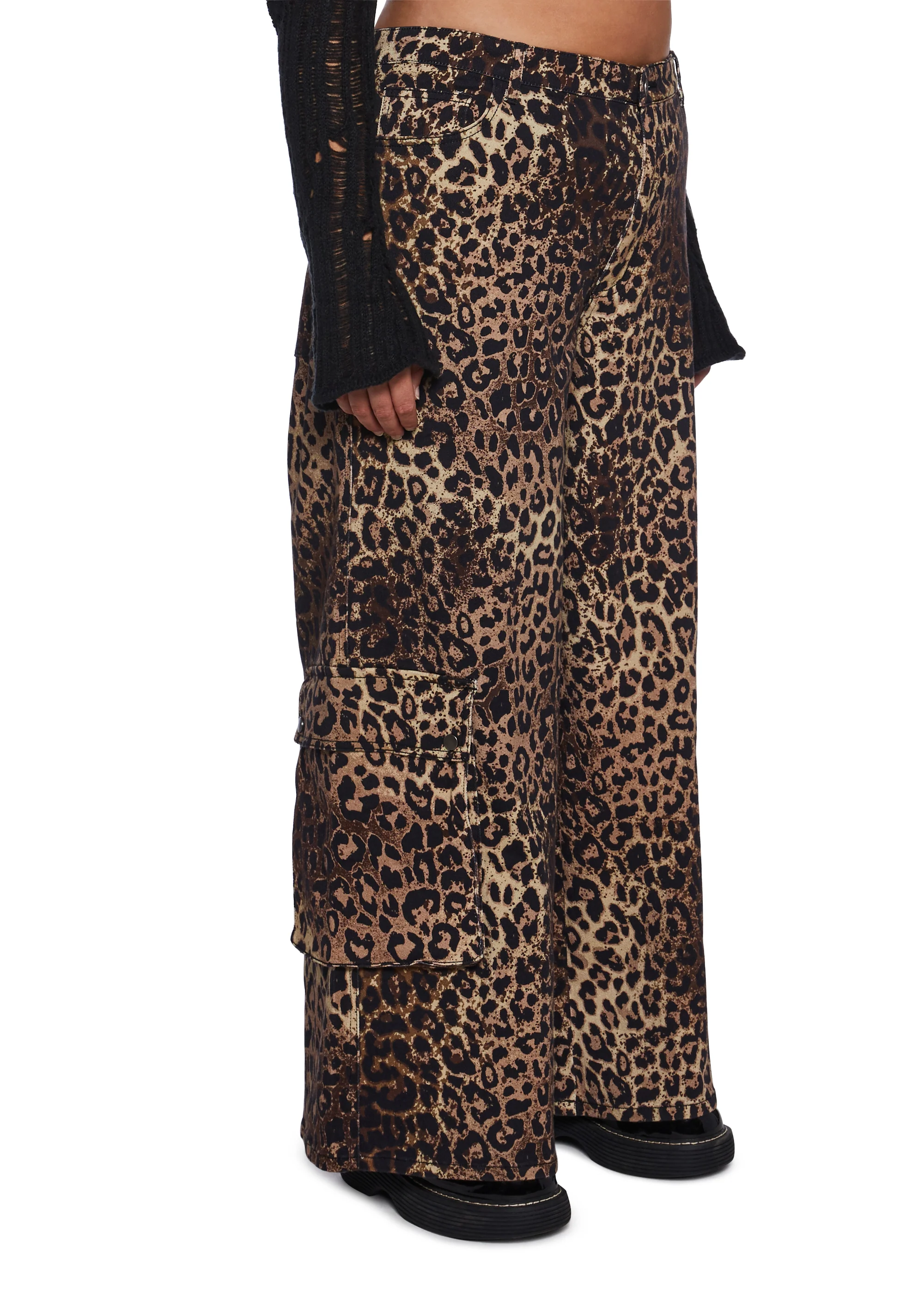 Cross You Out Wide Leg Cargo Pants - Image 8