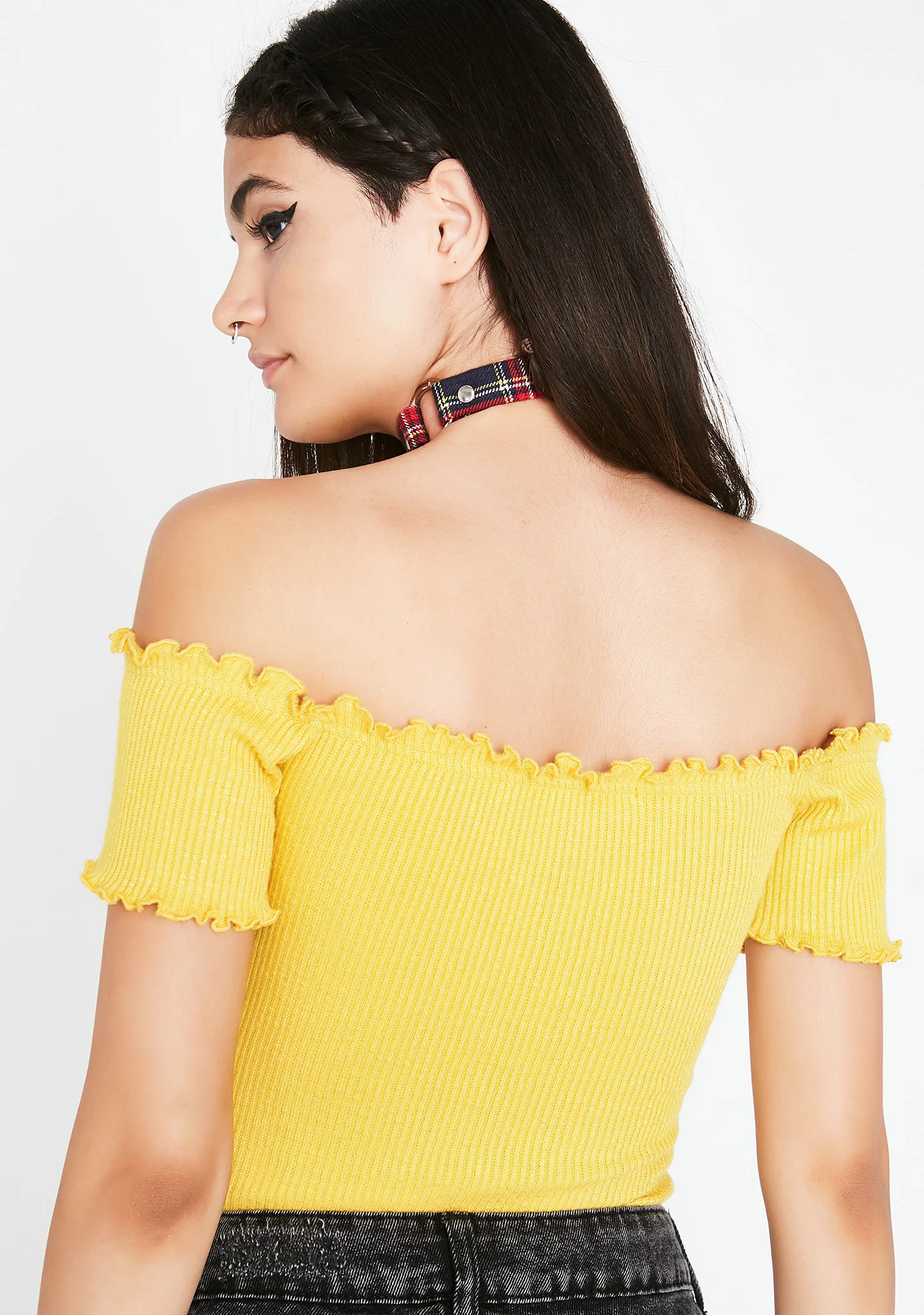 Crossed Lines Lace-Up Top - Image 4