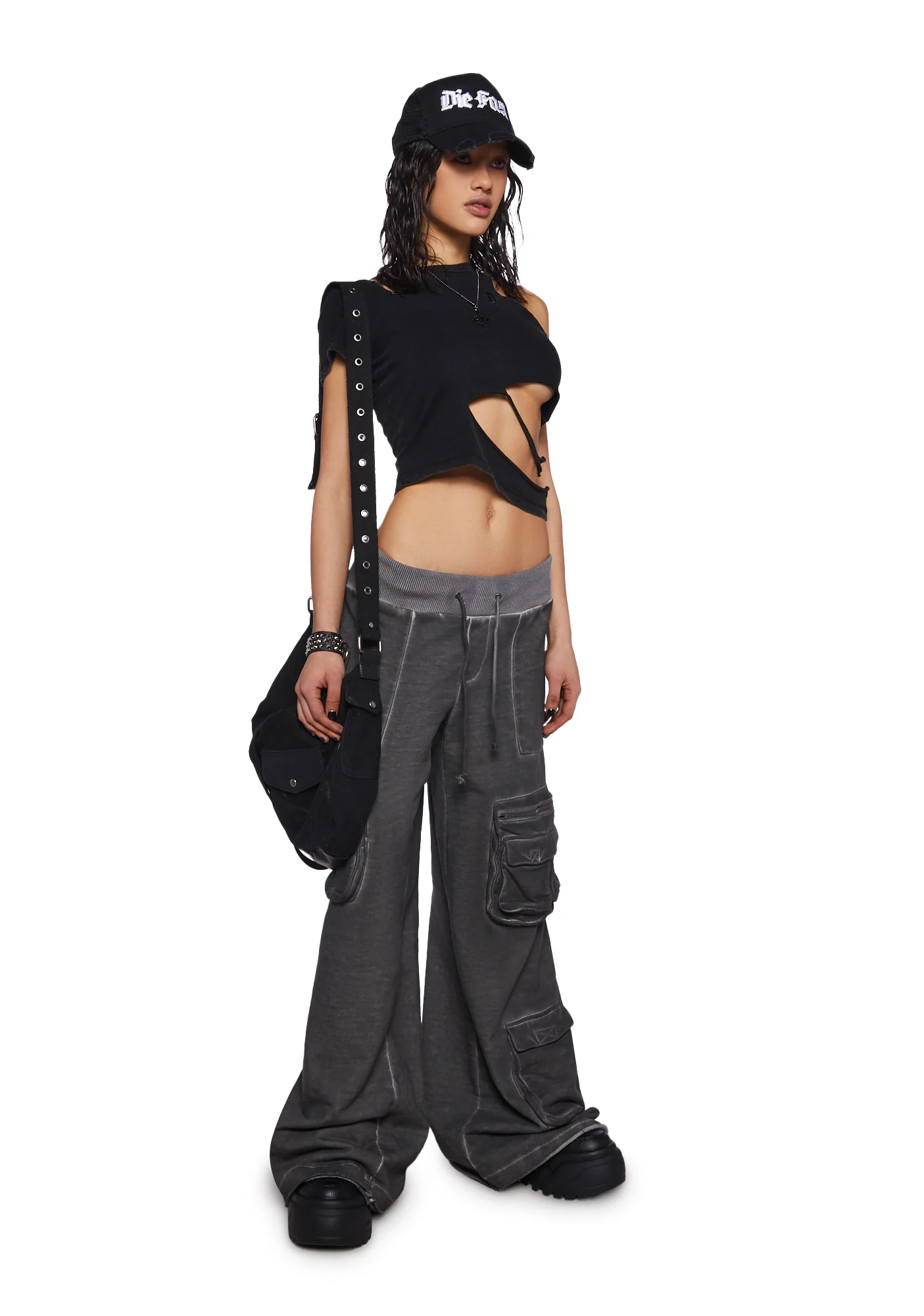 Crossfade Cut-Out Crop Tee - Image 2
