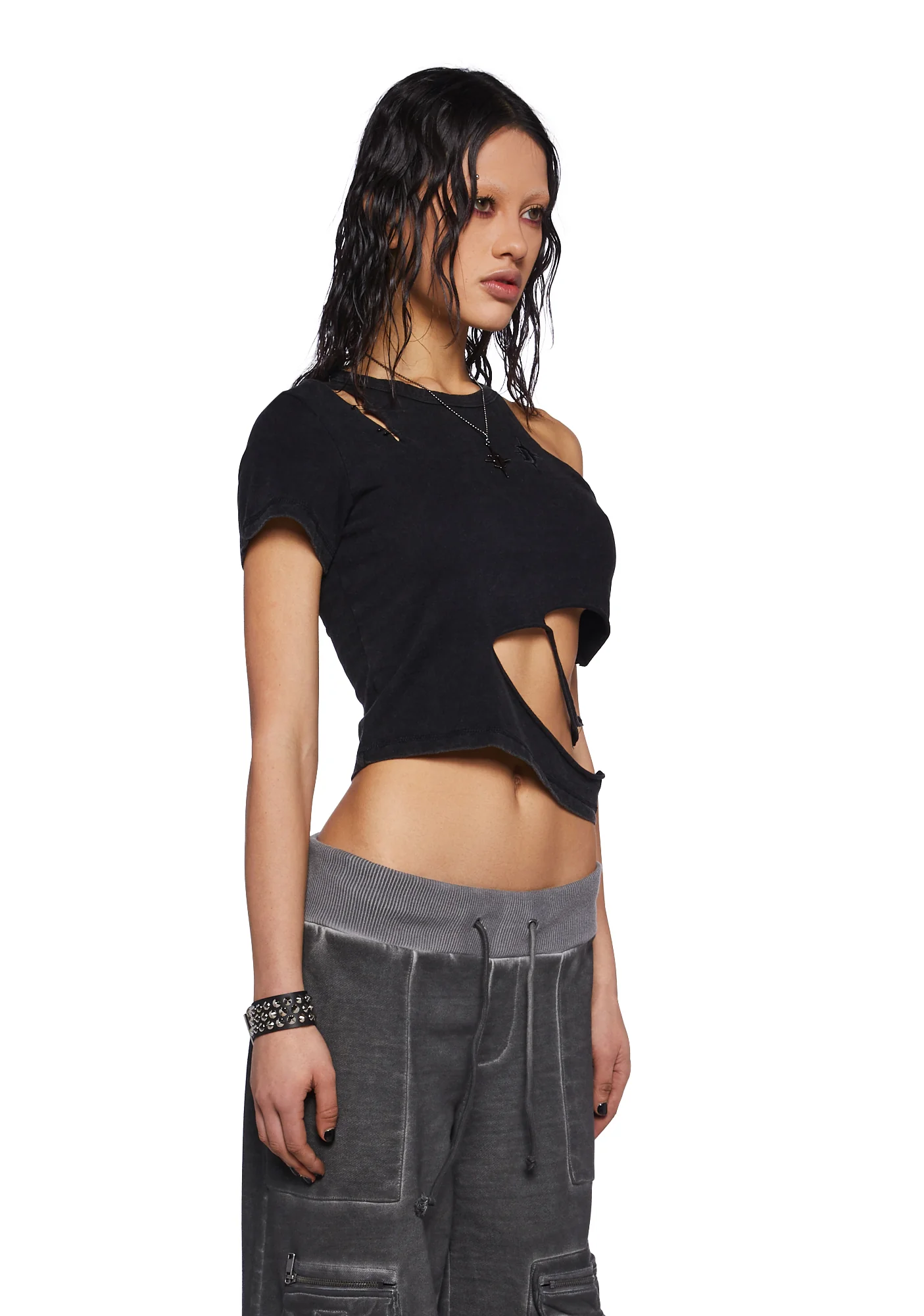 Crossfade Cut-Out Crop Tee - Image 3