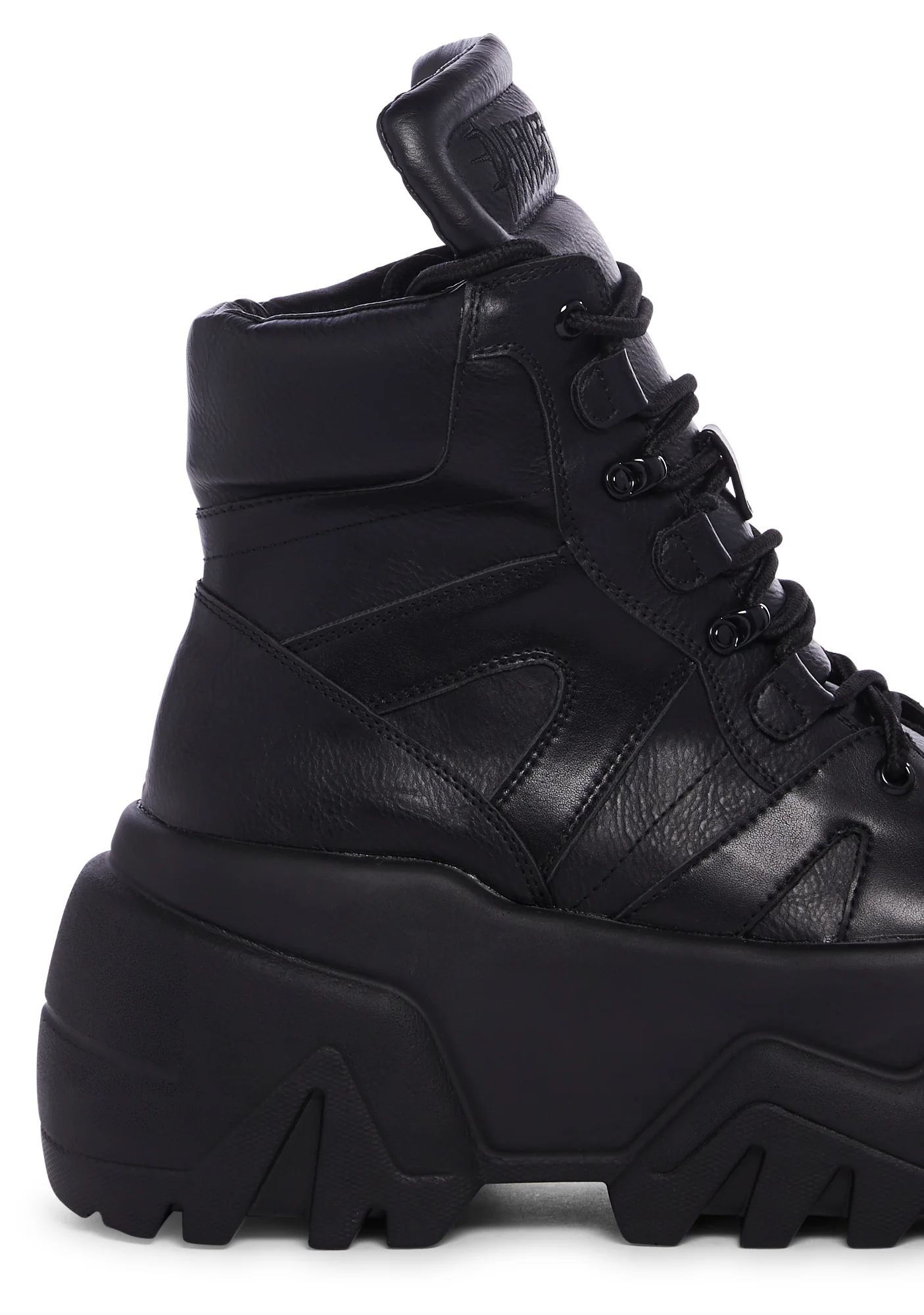 Crossfade High Top Platform Sneakers - Black - Image 2