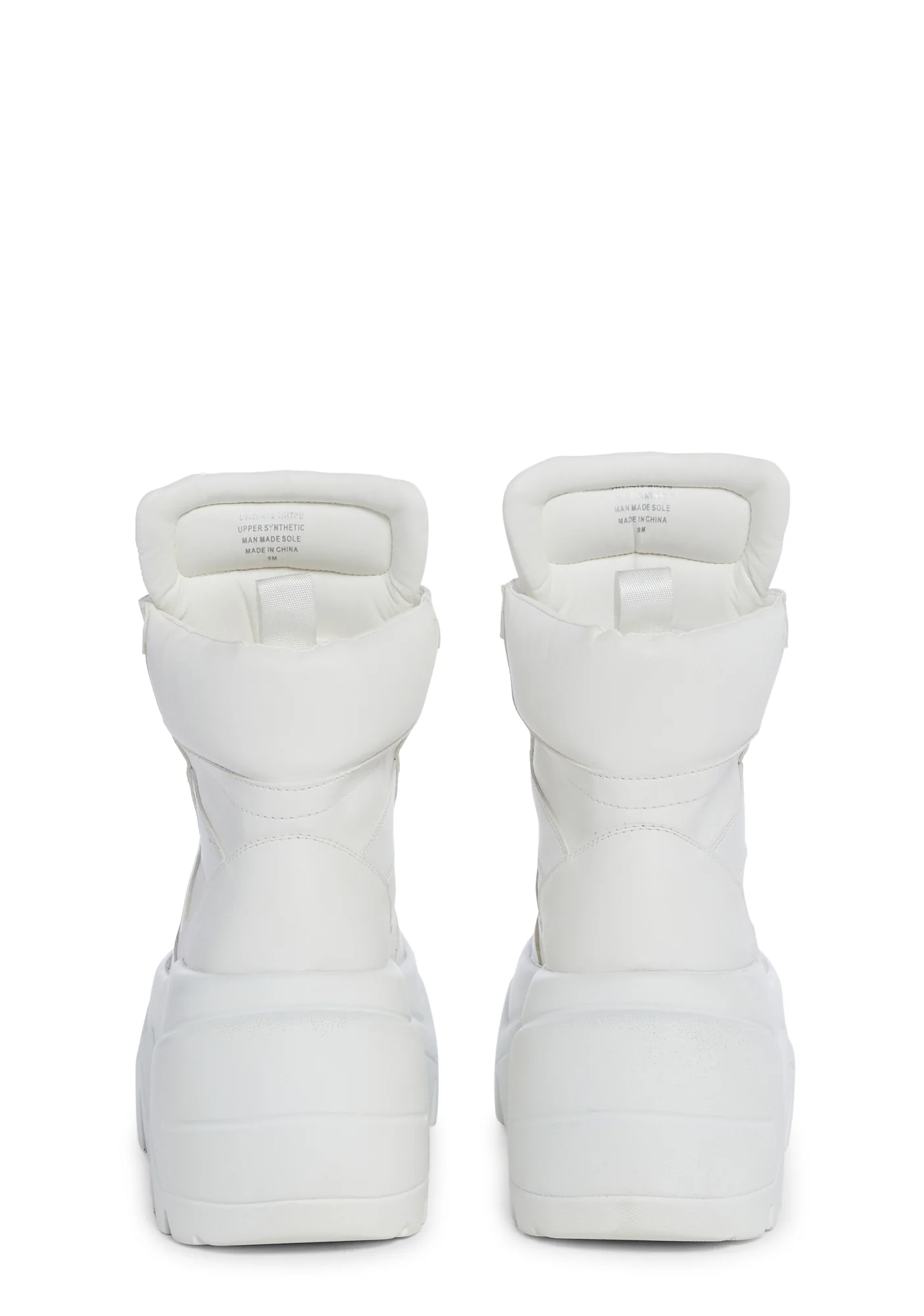 Crossfade High Top Platform Sneakers - White - Image 4