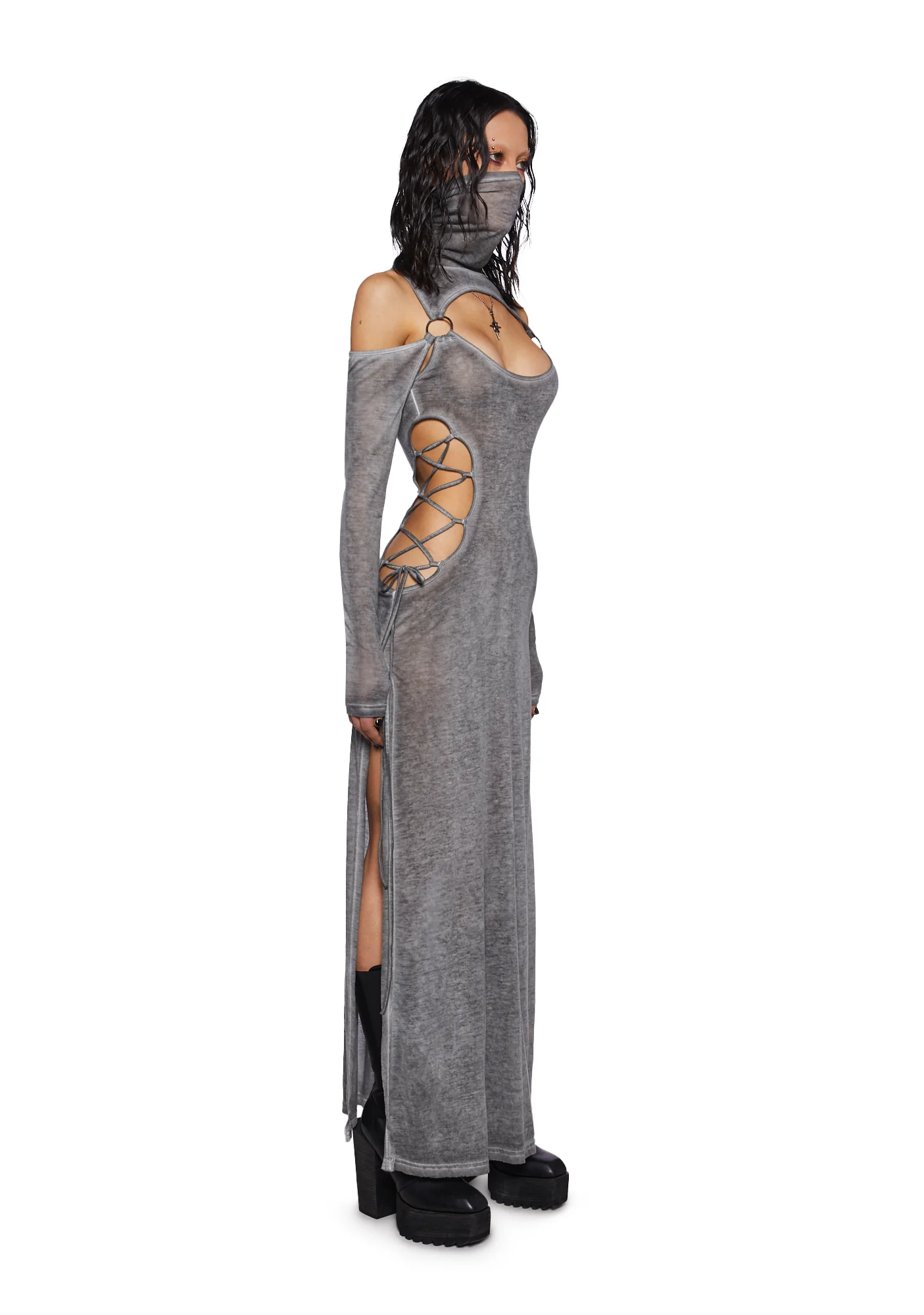 Crossfade Lace Up Maxi Dress - Image 3