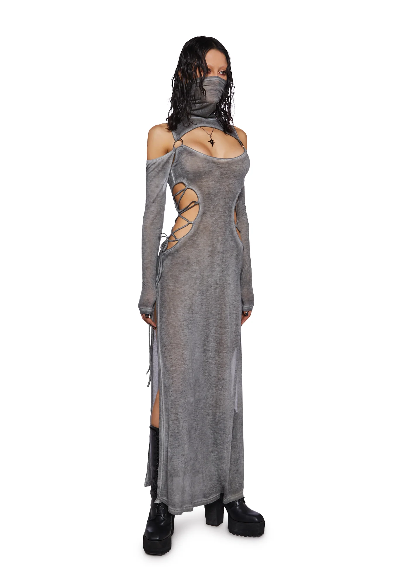 Crossfade Lace Up Maxi Dress - Image 5