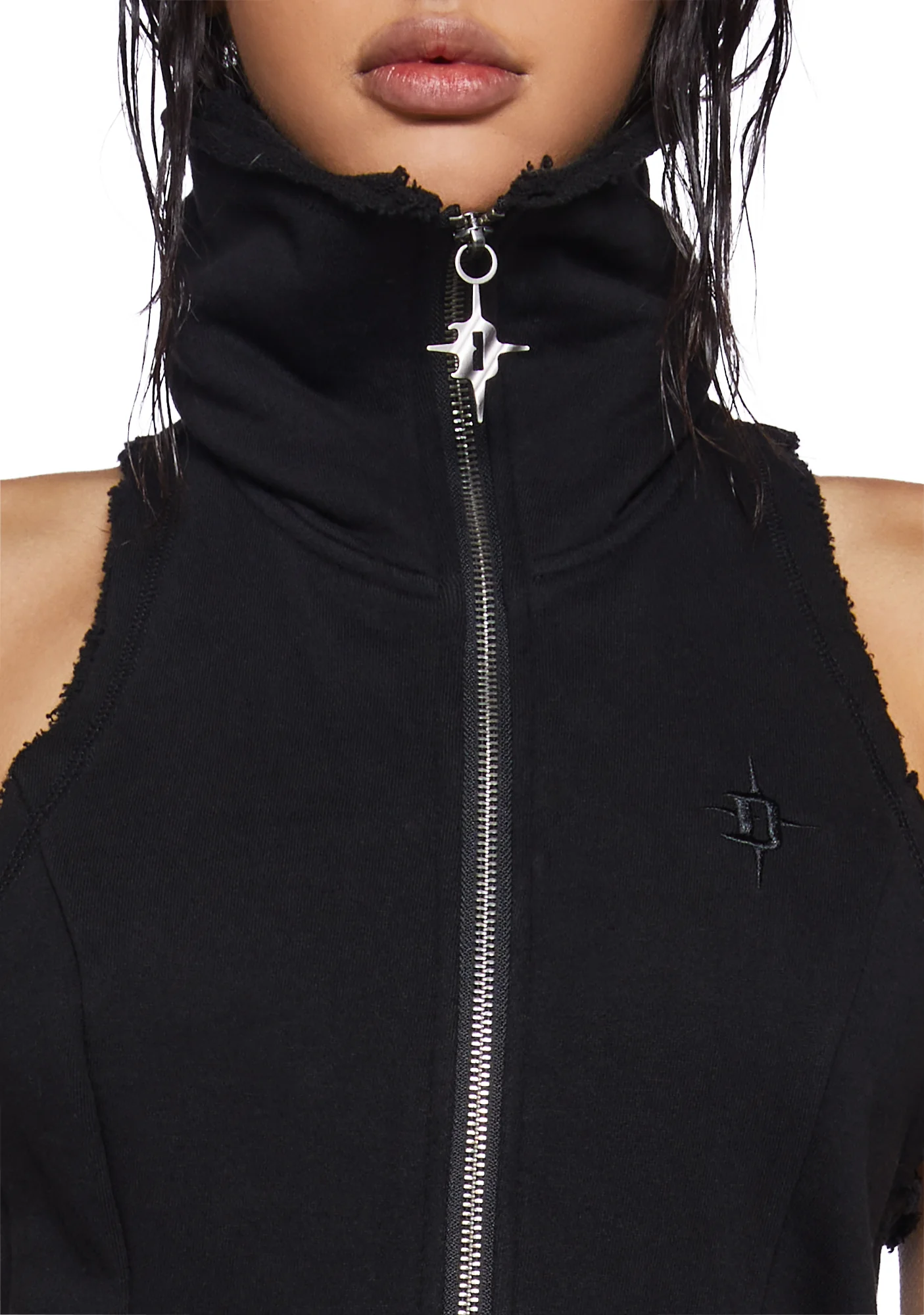 Crossfade Sleeveless Romper - Black - Image 5