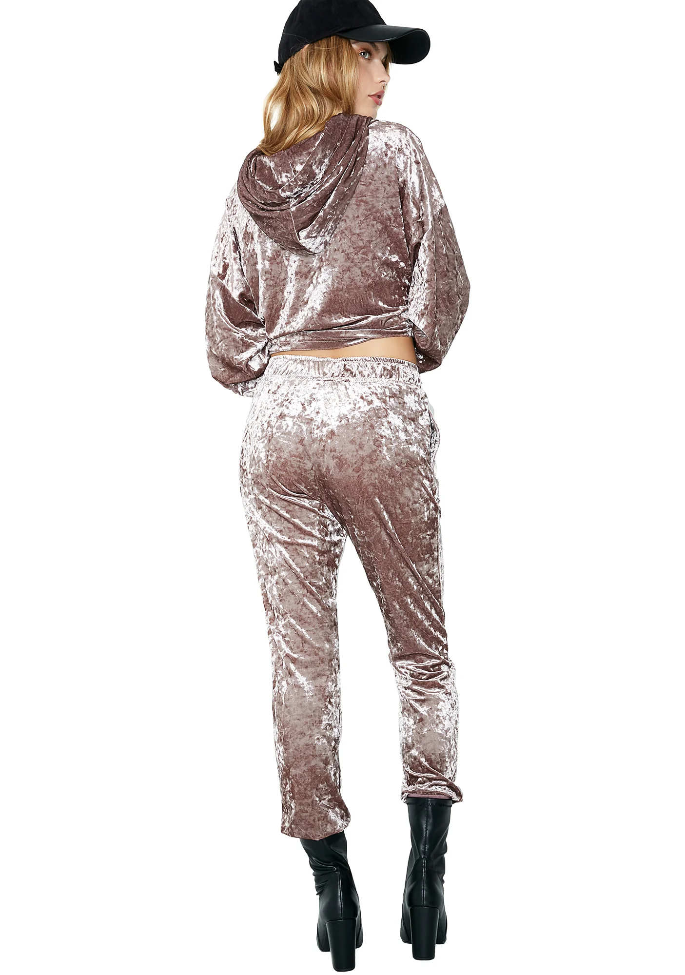 Crushed It Velvet Joggers - Image 4