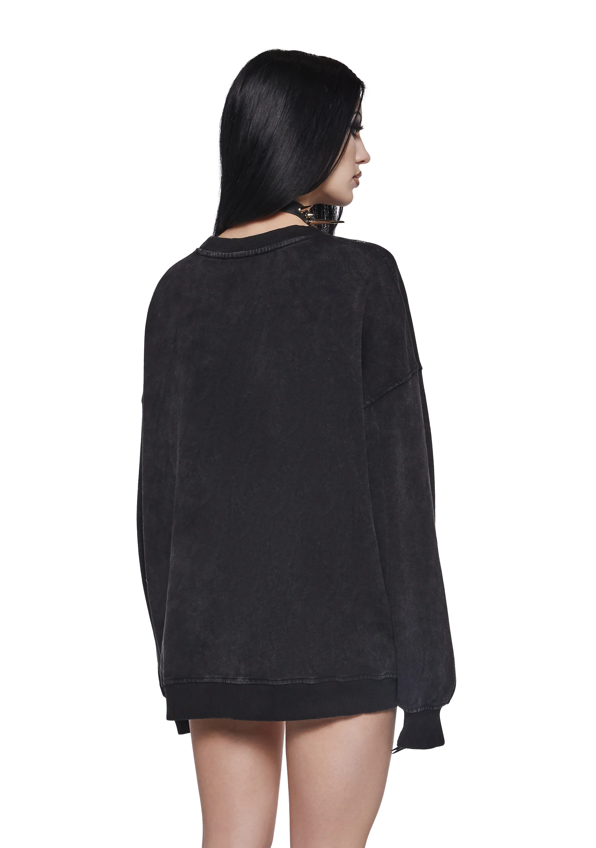 Cryptic Messages Oversized Sweatshirt - Image 4