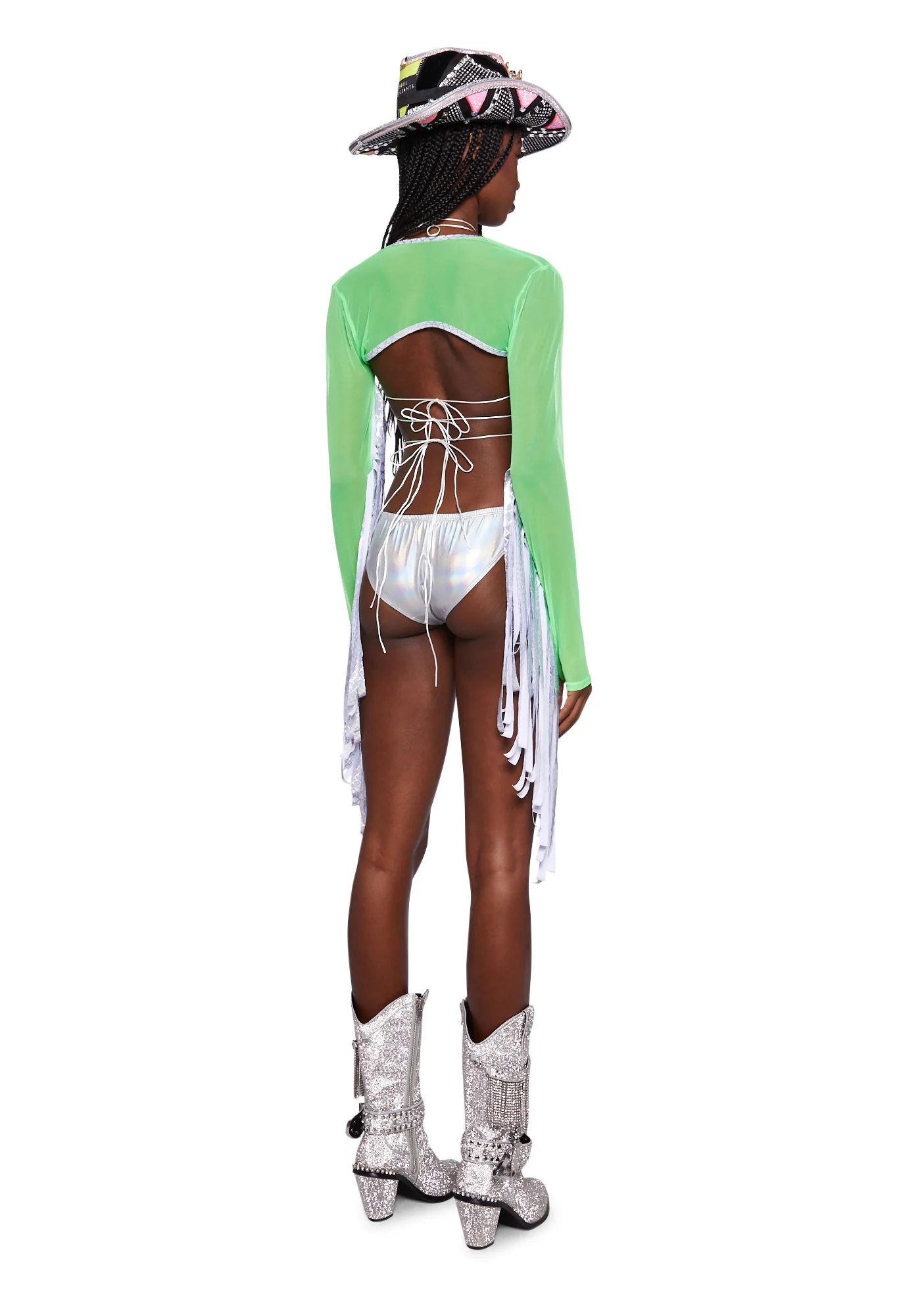 Crystal Snake Fringe Shrug - Image 4