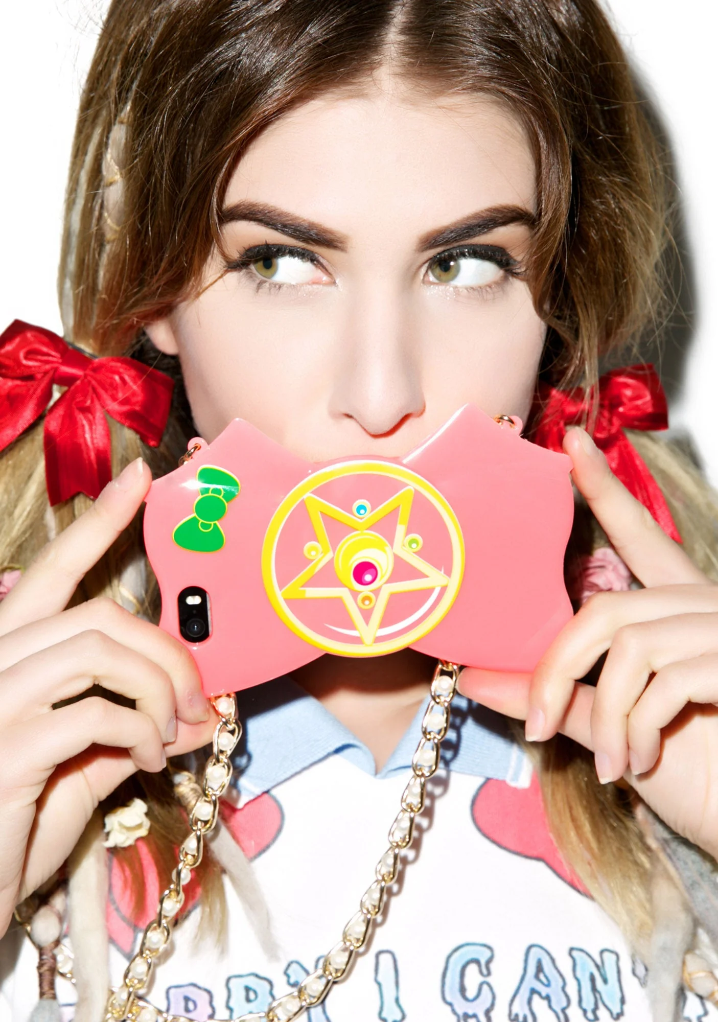 Crystal Star Bow iPhone 5 Case - Pink - Image 4