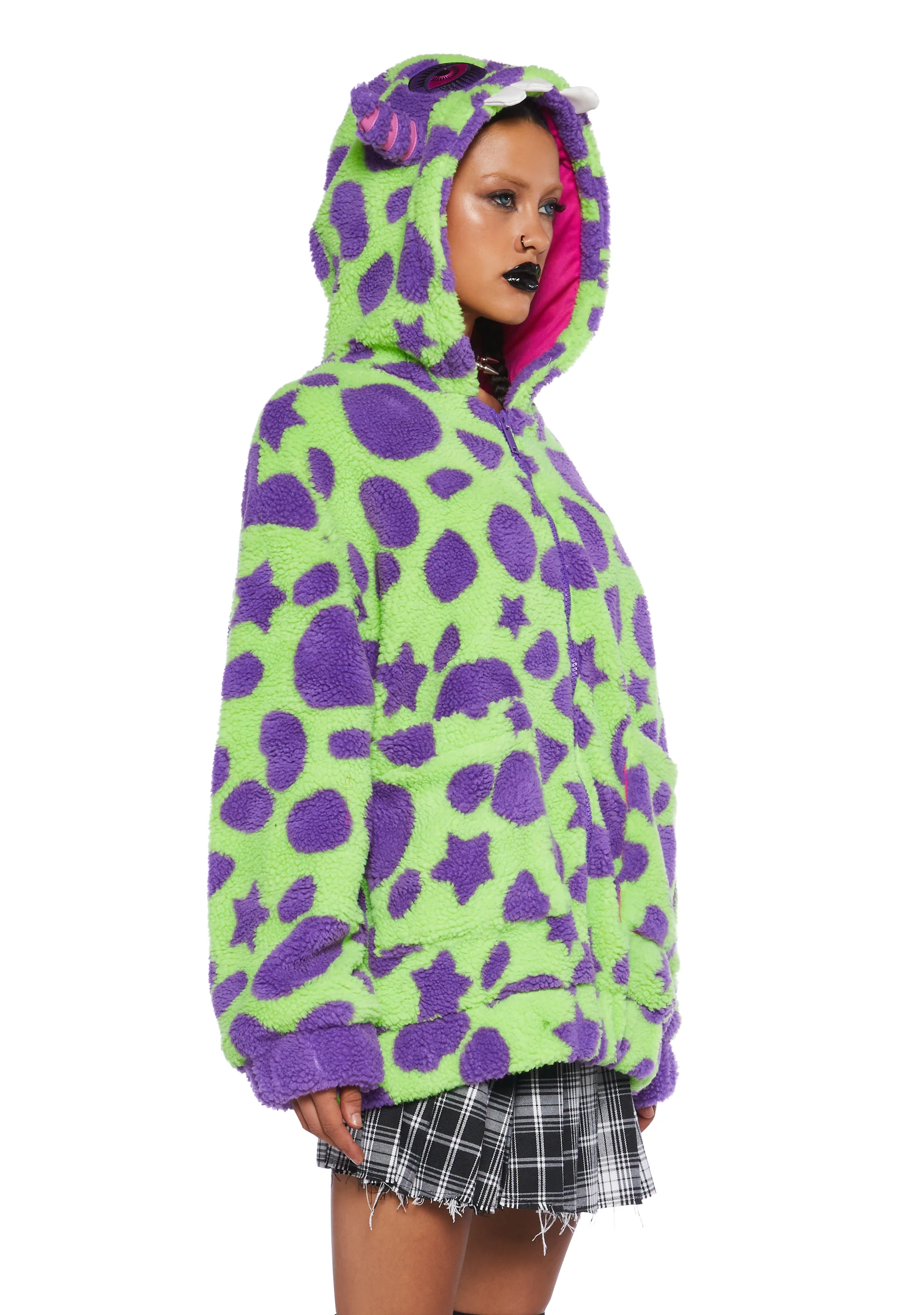 Cuddly Monster Hooded Sherpa Jacket - Image 3