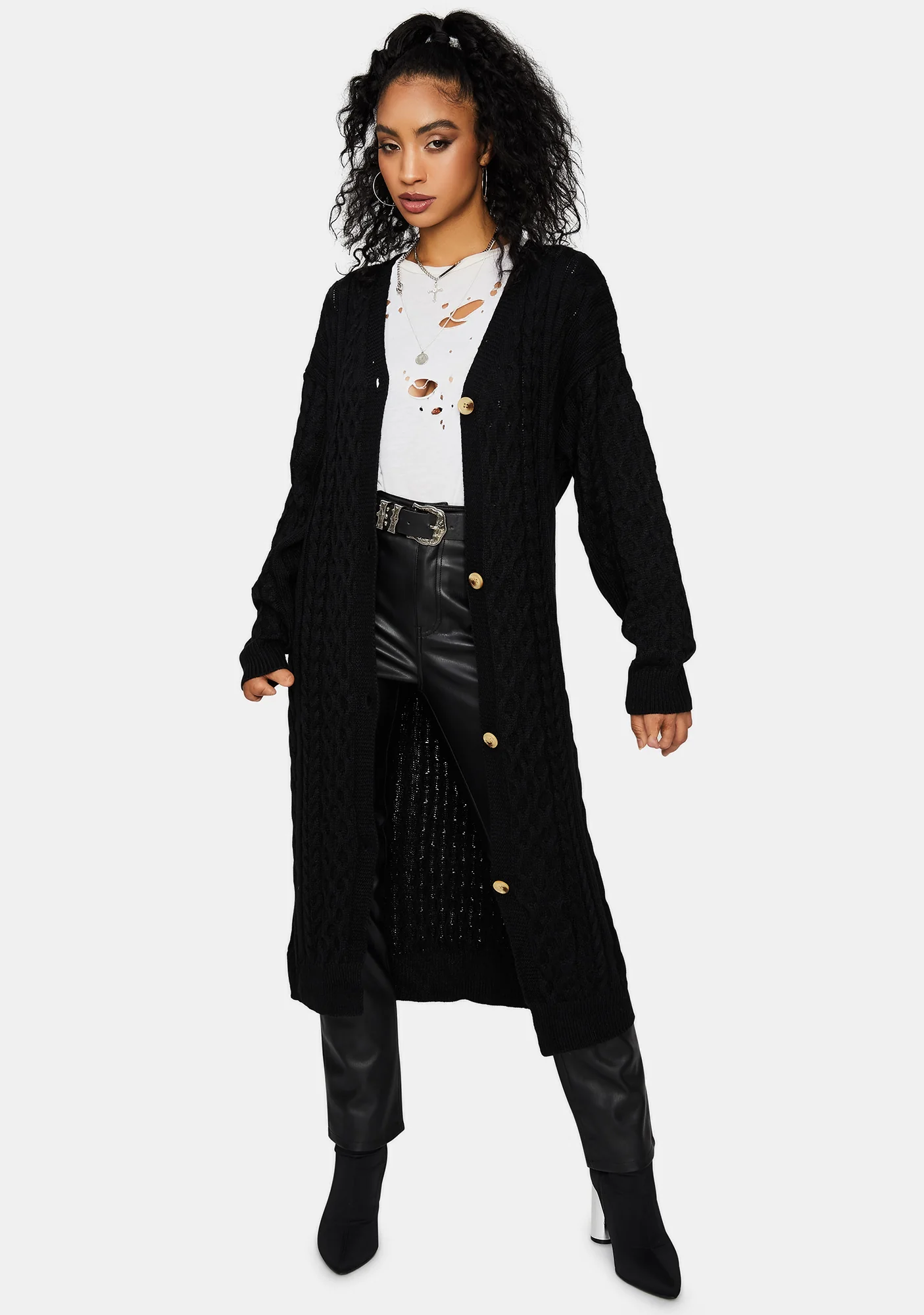 Cuffed Season Long Cardigan - Image 3