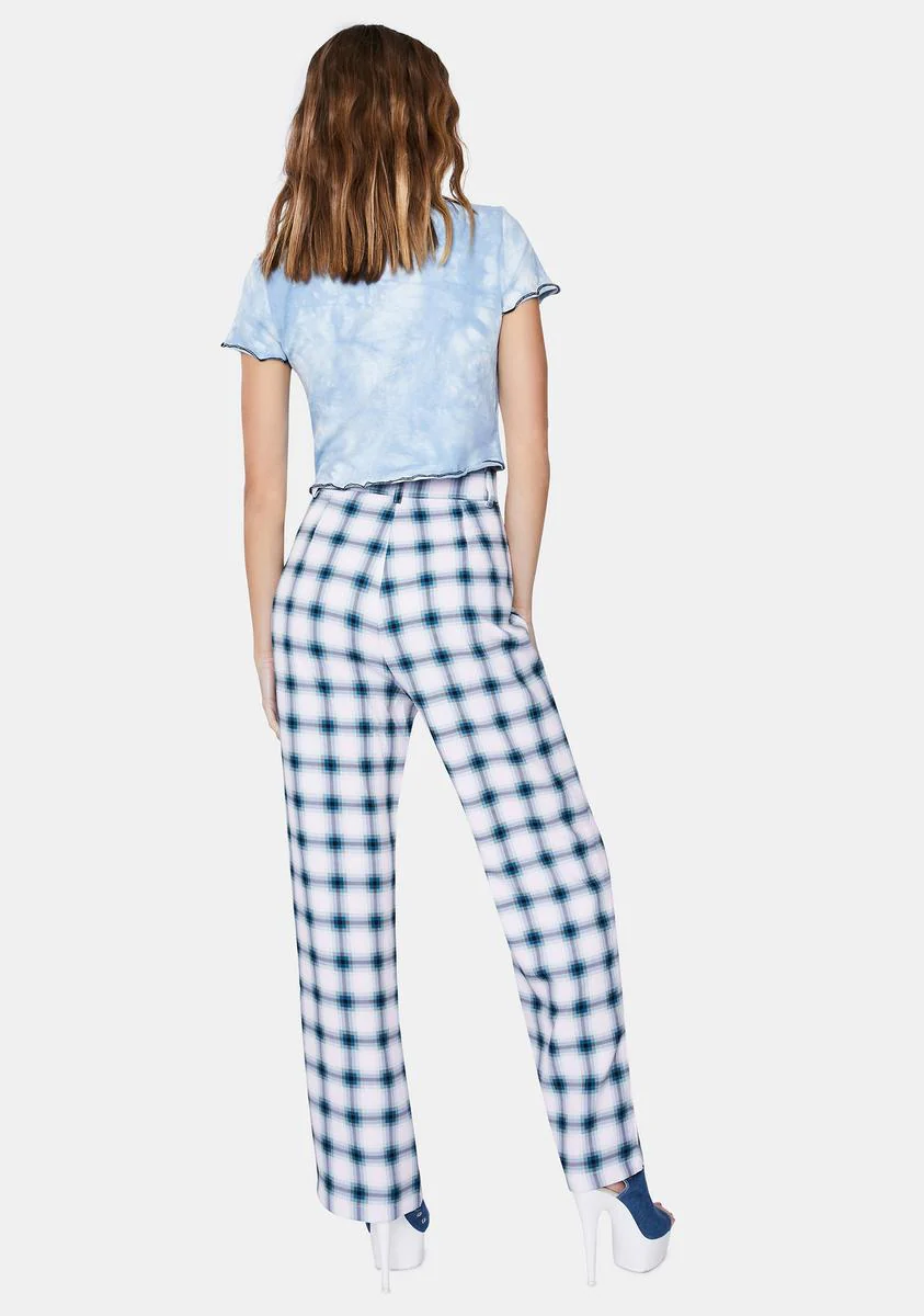 Culture Plaid High Waist Pants - Image 4