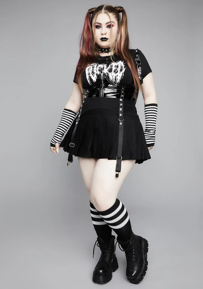 Cursed Meet The Reaper Garter Mini Skirt - Image 3