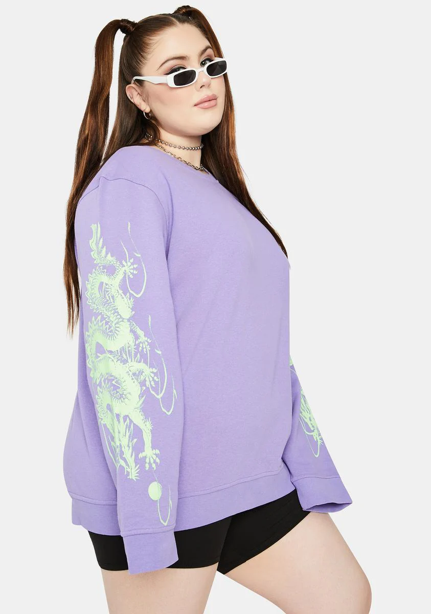 Curve Dragon Crewneck Sweatshirt - Image 2