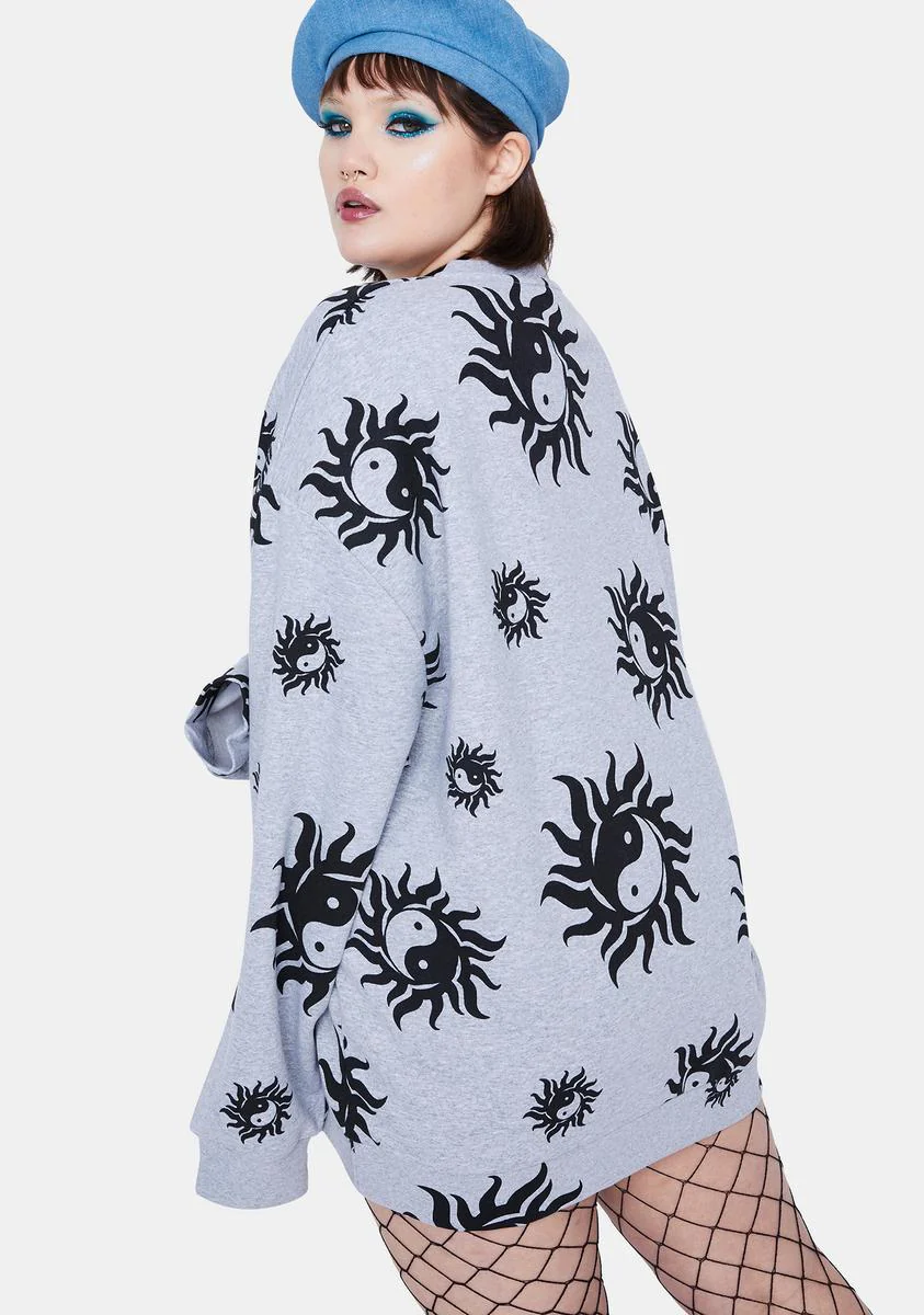 Plus Yin Yang Marl Crewneck Sweatshirt - Image 4