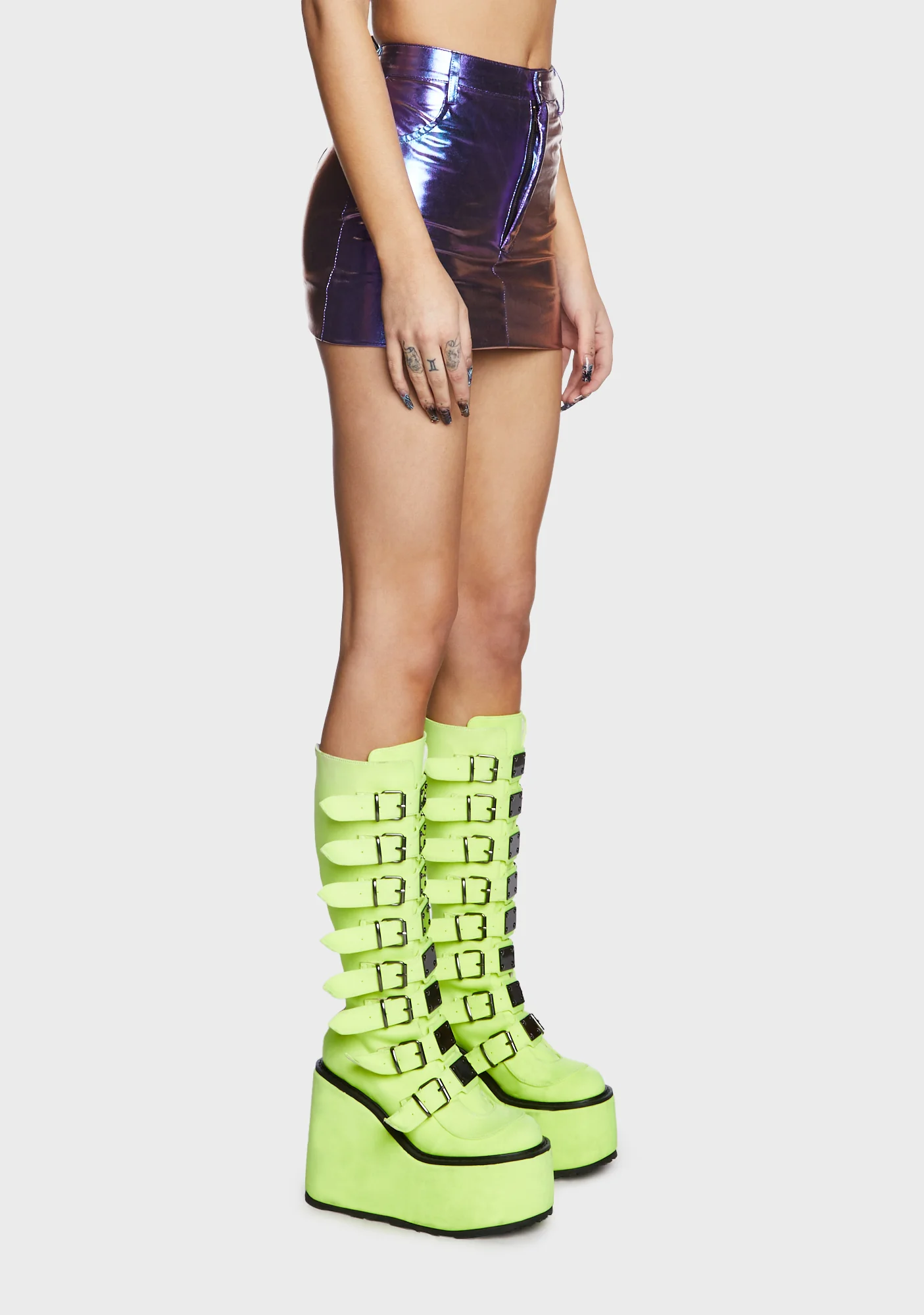 Cyber Crash Metallic Skirt - Image 3