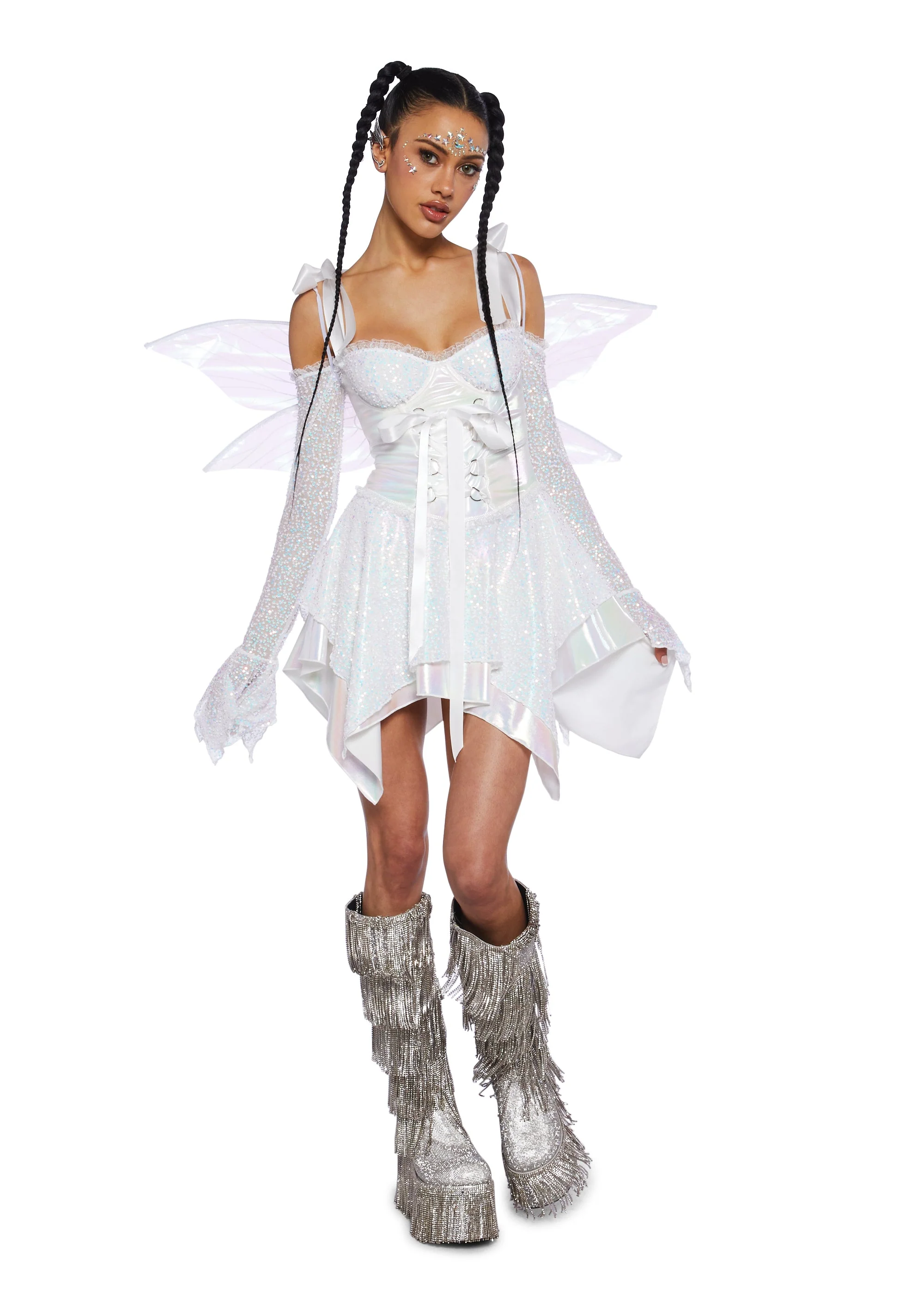 Cyber Fairy Costume Set - White - Image 2