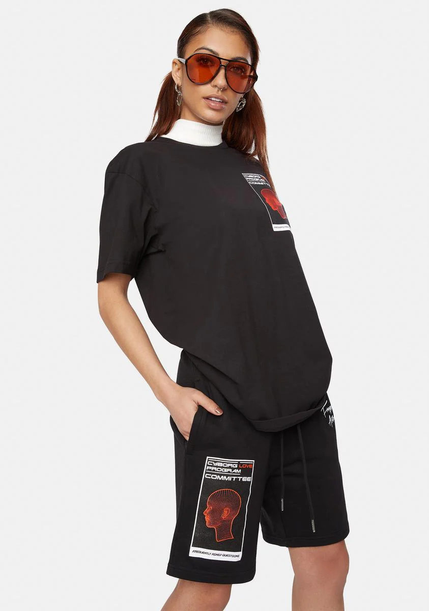 Cyborg Love Program Graphic Shorts - Image 2