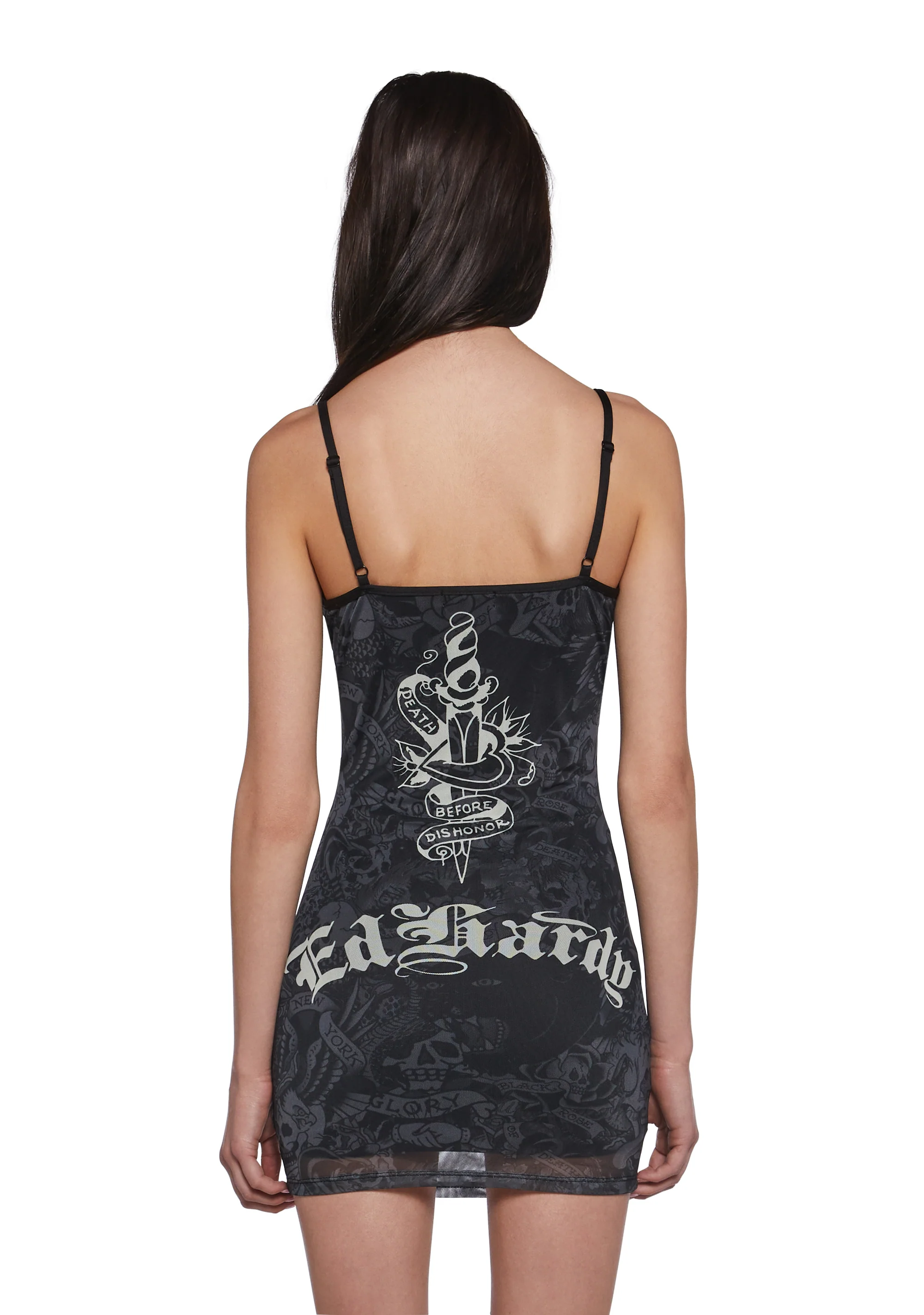 Dagger Rose Mesh Dress - Image 6