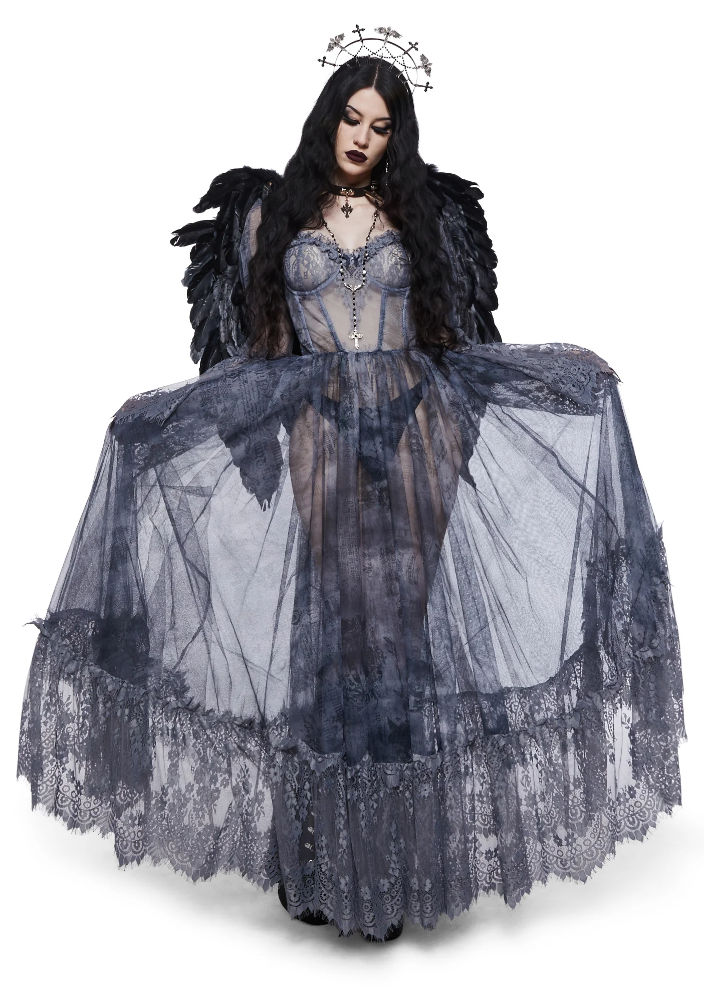 Dance With Death Maxi Dress - Script - Image 6