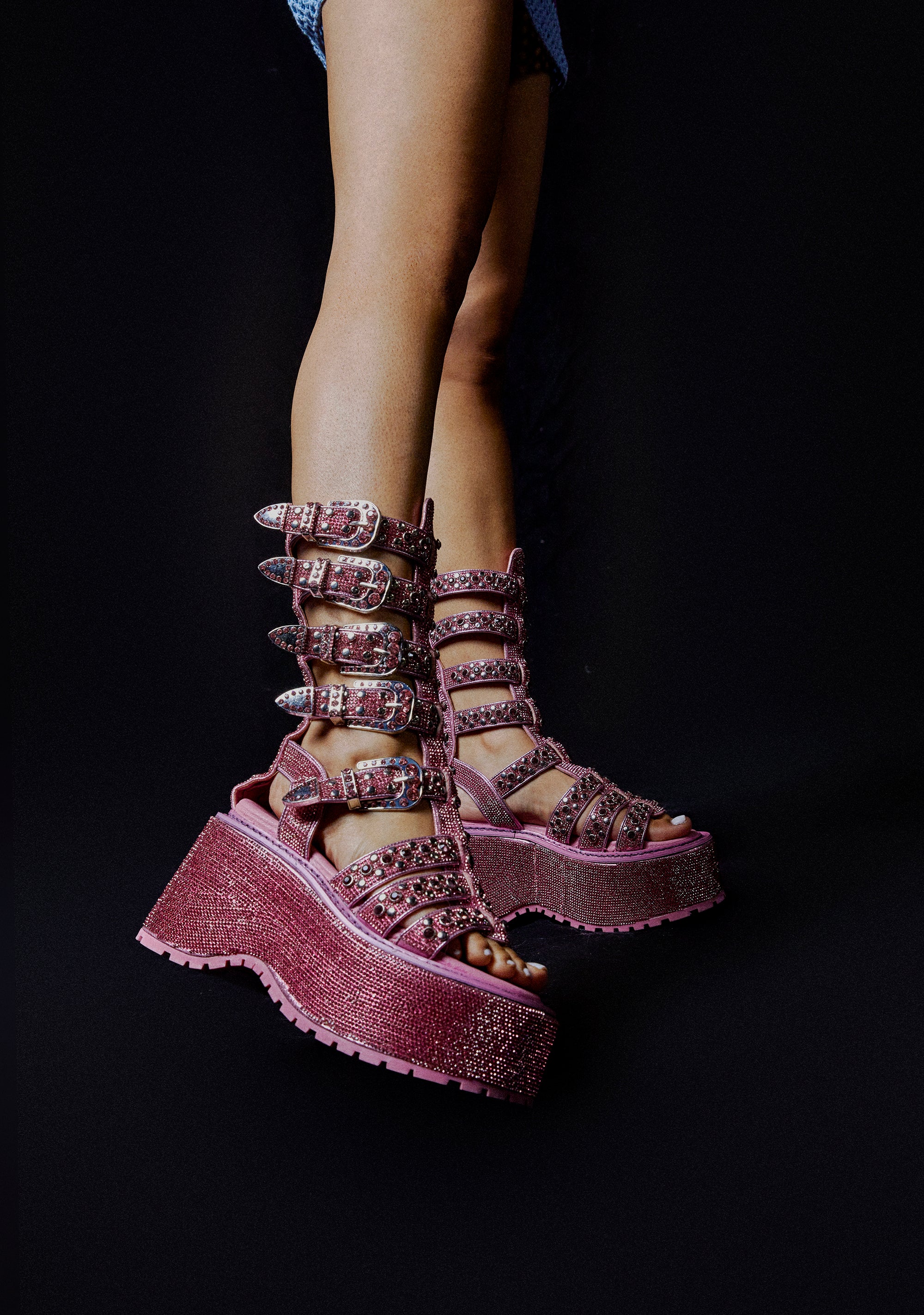 Dancing Rhythm Gladiator Sandals - Pink - Image 5