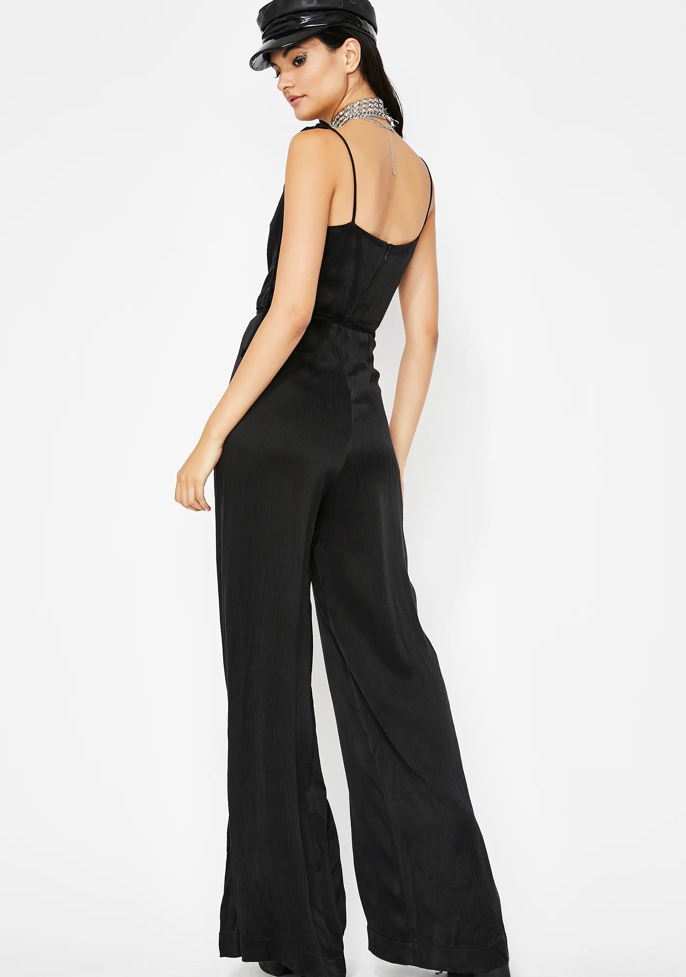 Dare To Flare Satin Jumpsuit - Image 4