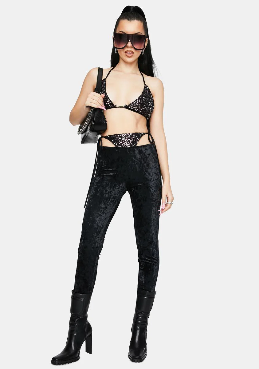 Dark Can't Be Blamed Sequin Pants Set - Image 2