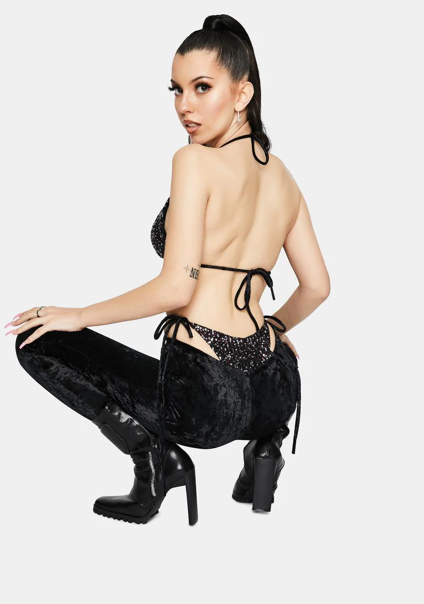 Dark Can't Be Blamed Sequin Pants Set - Image 4