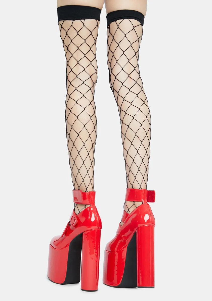 Dark Doomsday Net Thigh Highs - Image 3