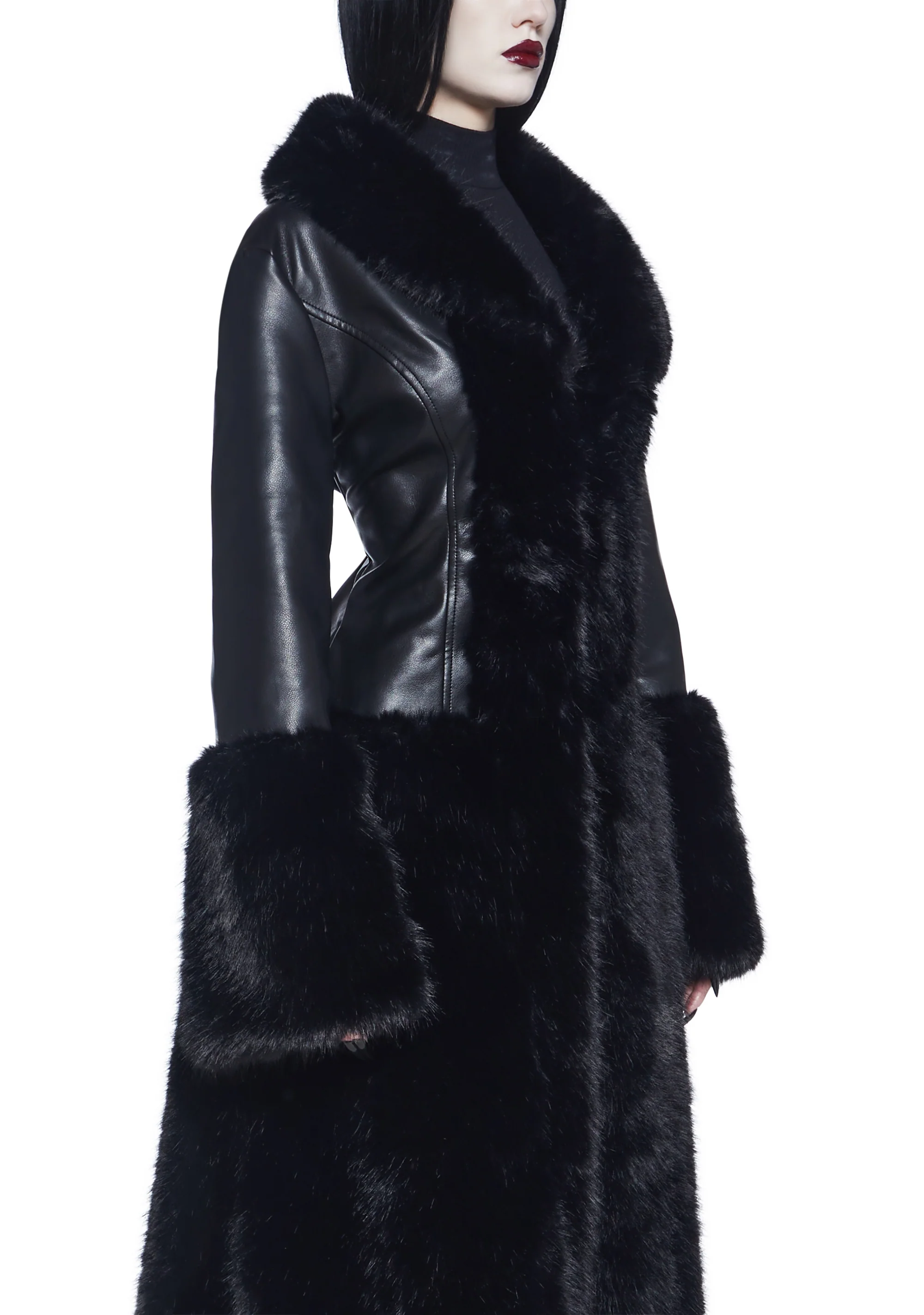 Dark Gift Faux Fur Coat - Image 2