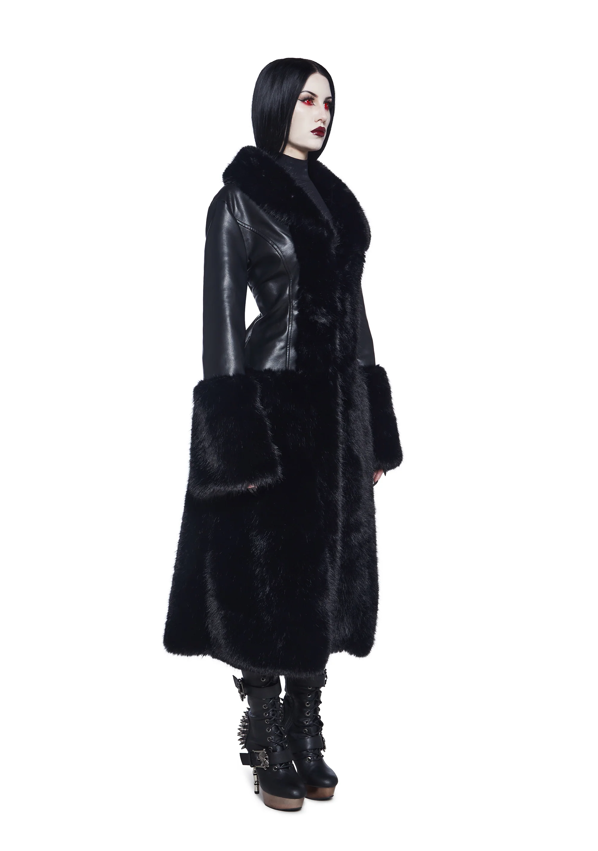 Dark Gift Faux Fur Coat - Image 3