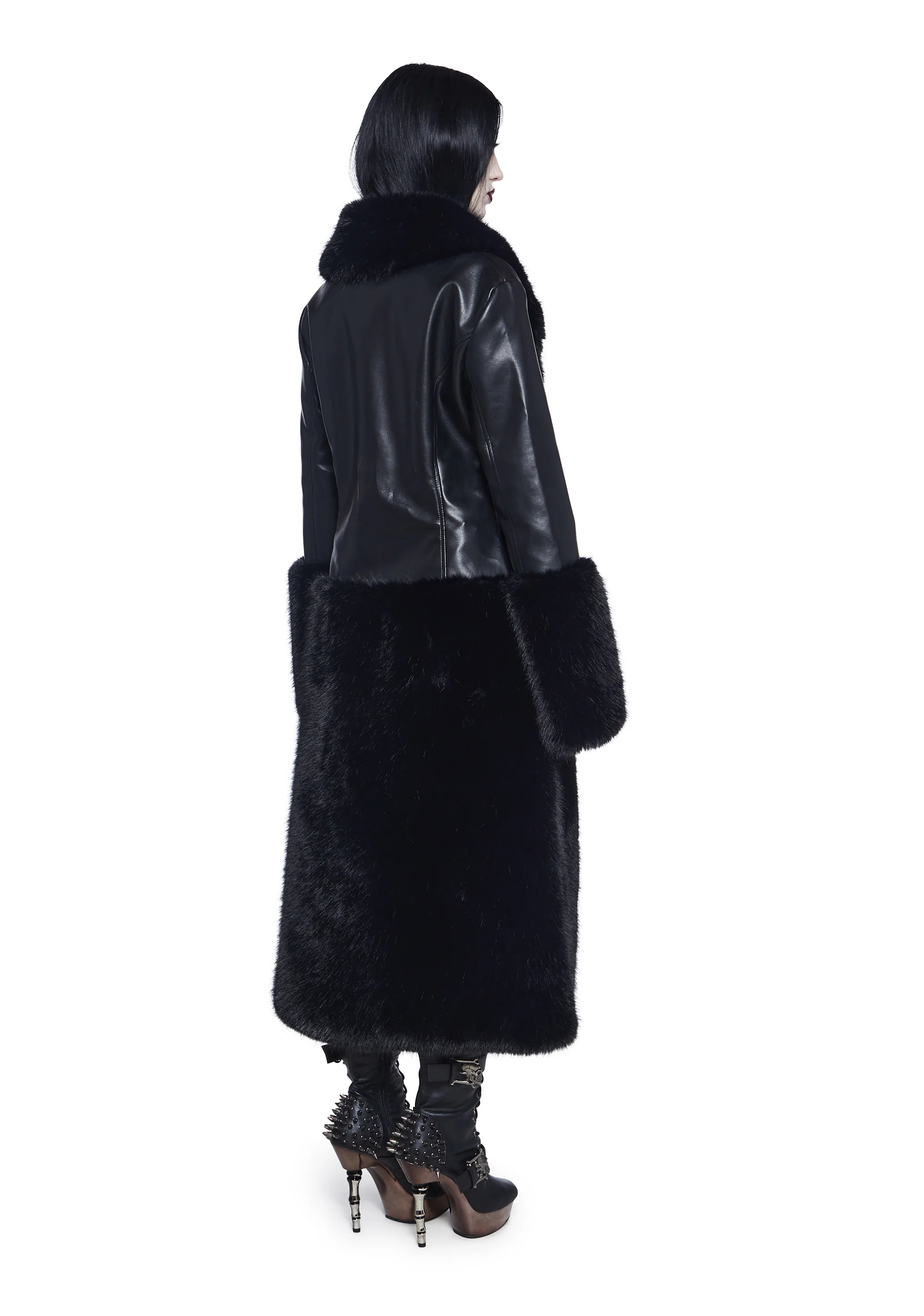 Dark Gift Faux Fur Coat - Image 4