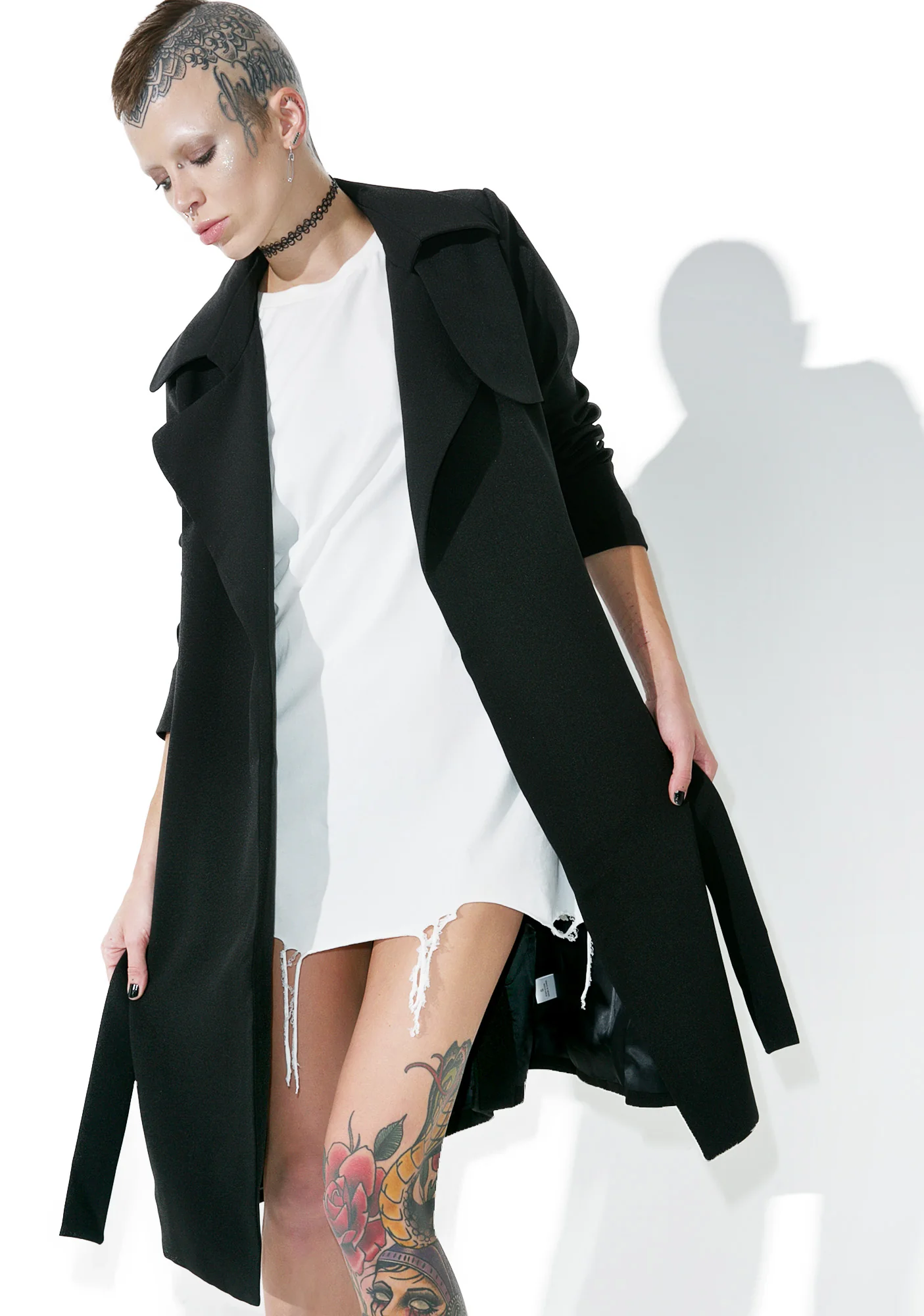 Darkness On My Mind Trench Coat - Image 2