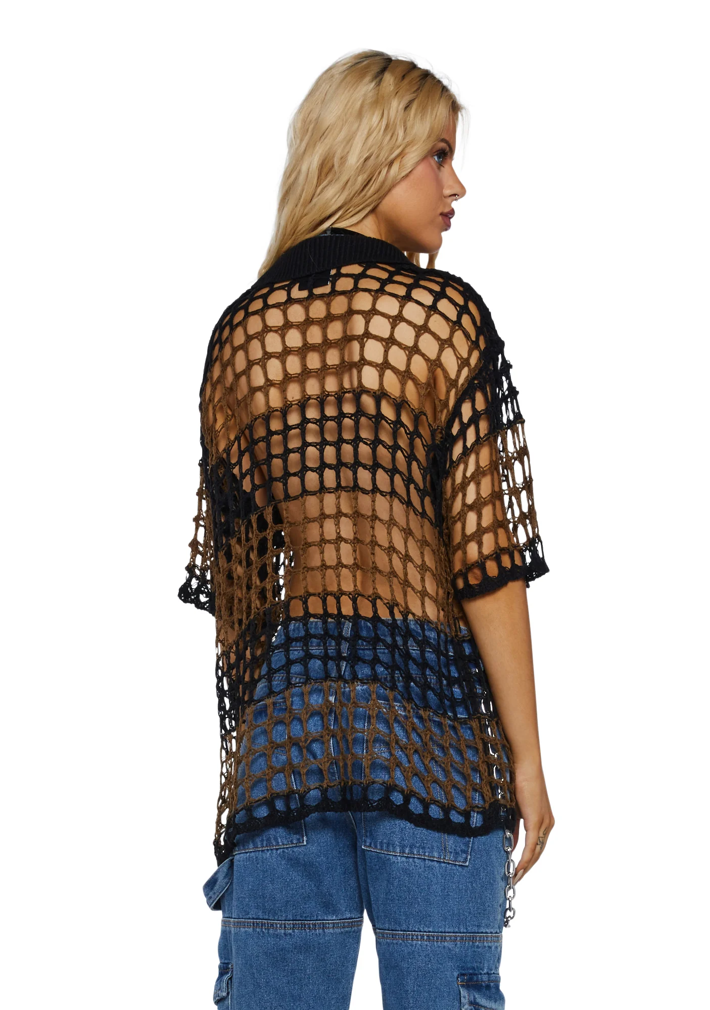 Darkness Open Knit Shirt - Image 4