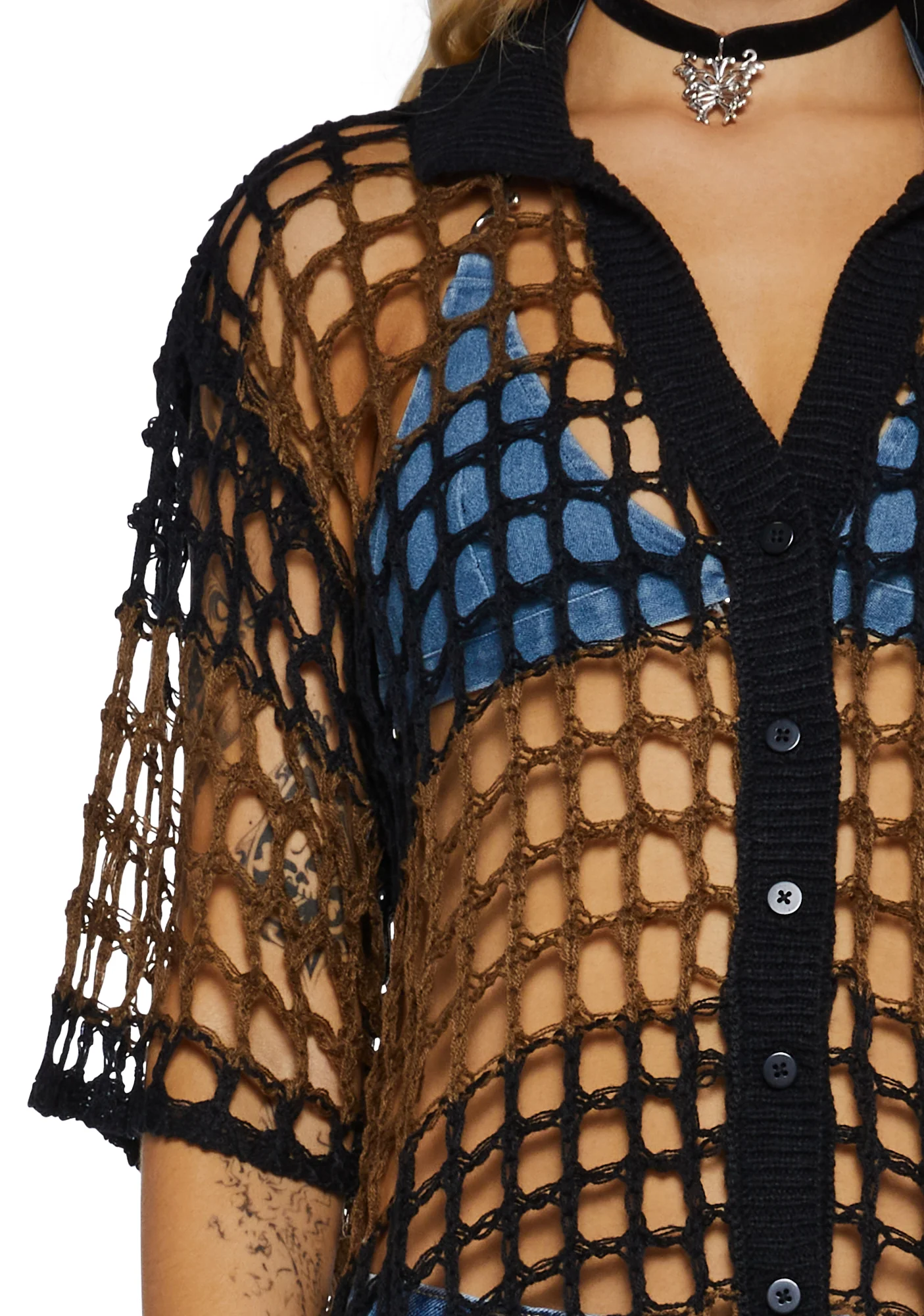 Darkness Open Knit Shirt - Image 5