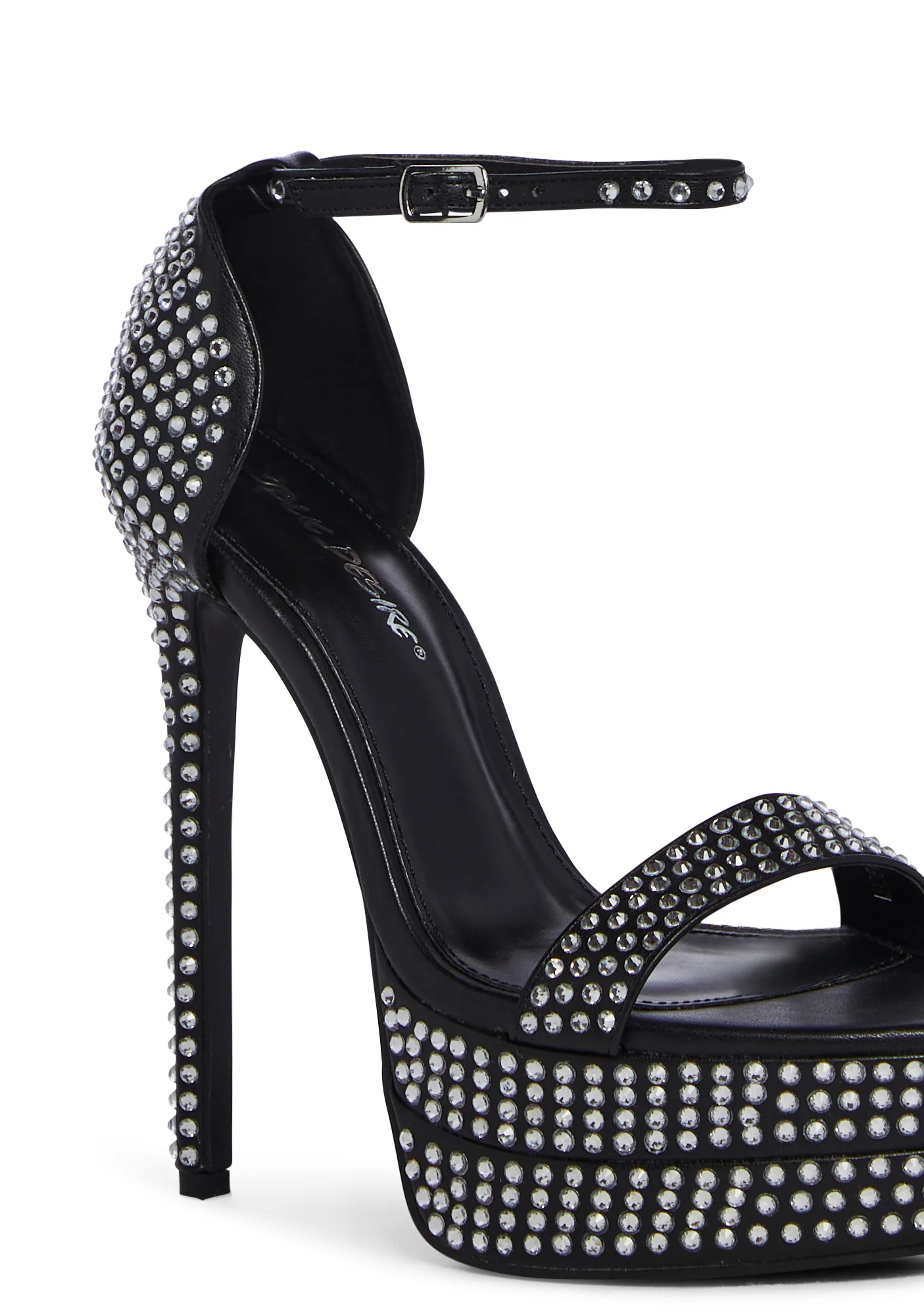 Date Me Platform Heels - Black - Image 2