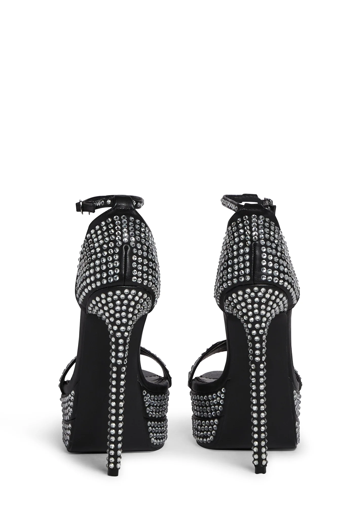 Date Me Platform Heels - Black - Image 4
