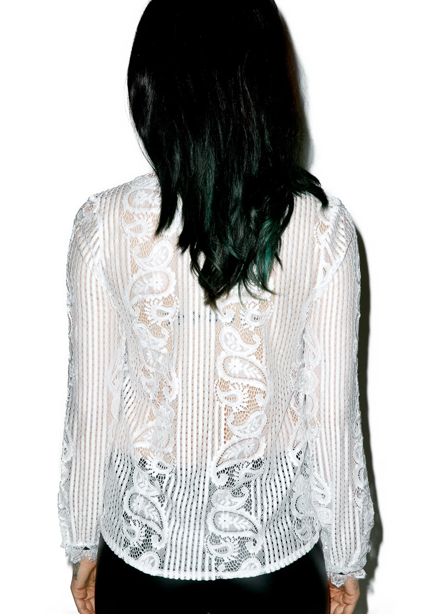 Dawn Paisley Long Sleeve Top - Image 4