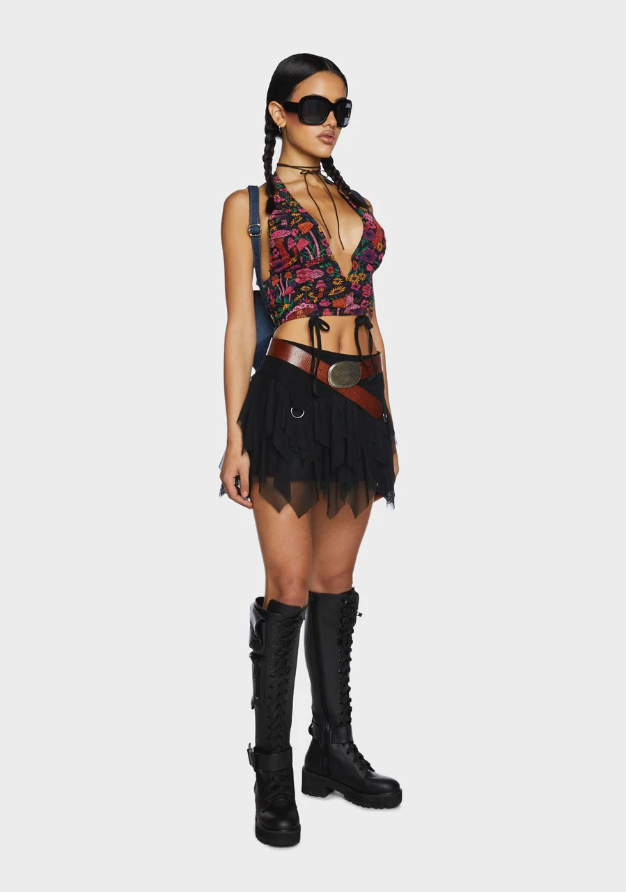 Daydreamer Floral Halter Top - Multi - Image 2