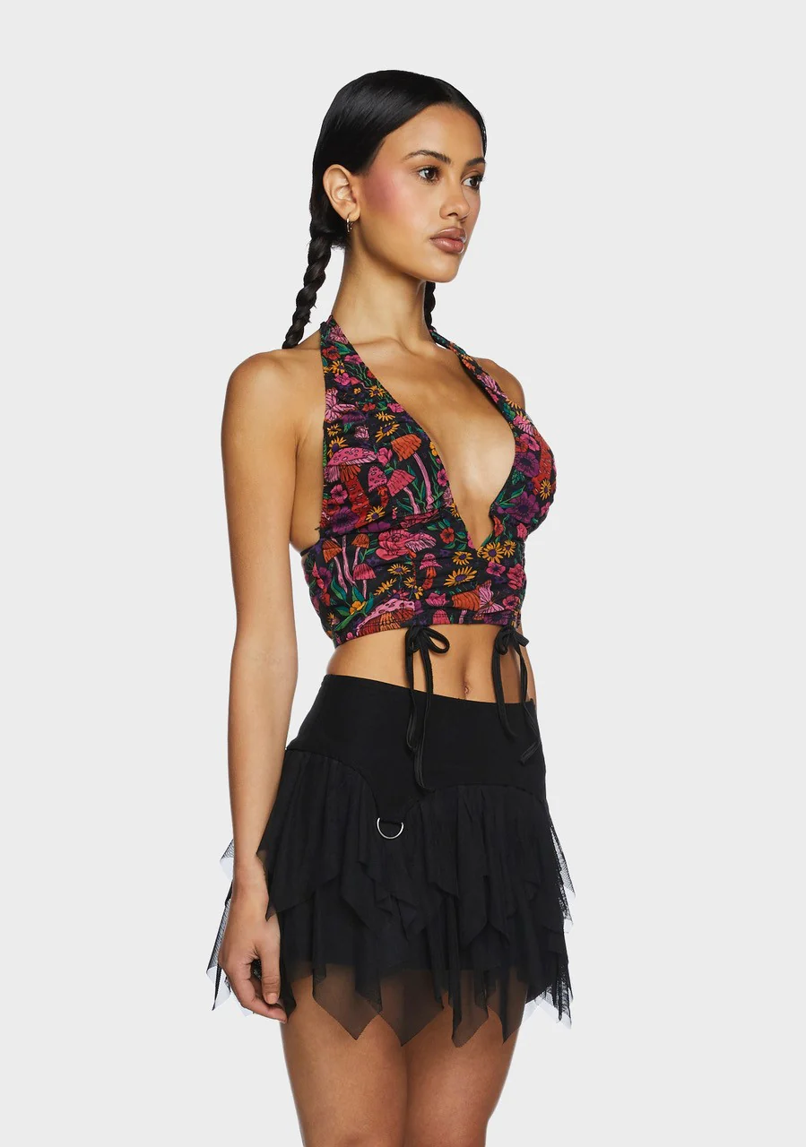 Daydreamer Floral Halter Top - Multi - Image 3