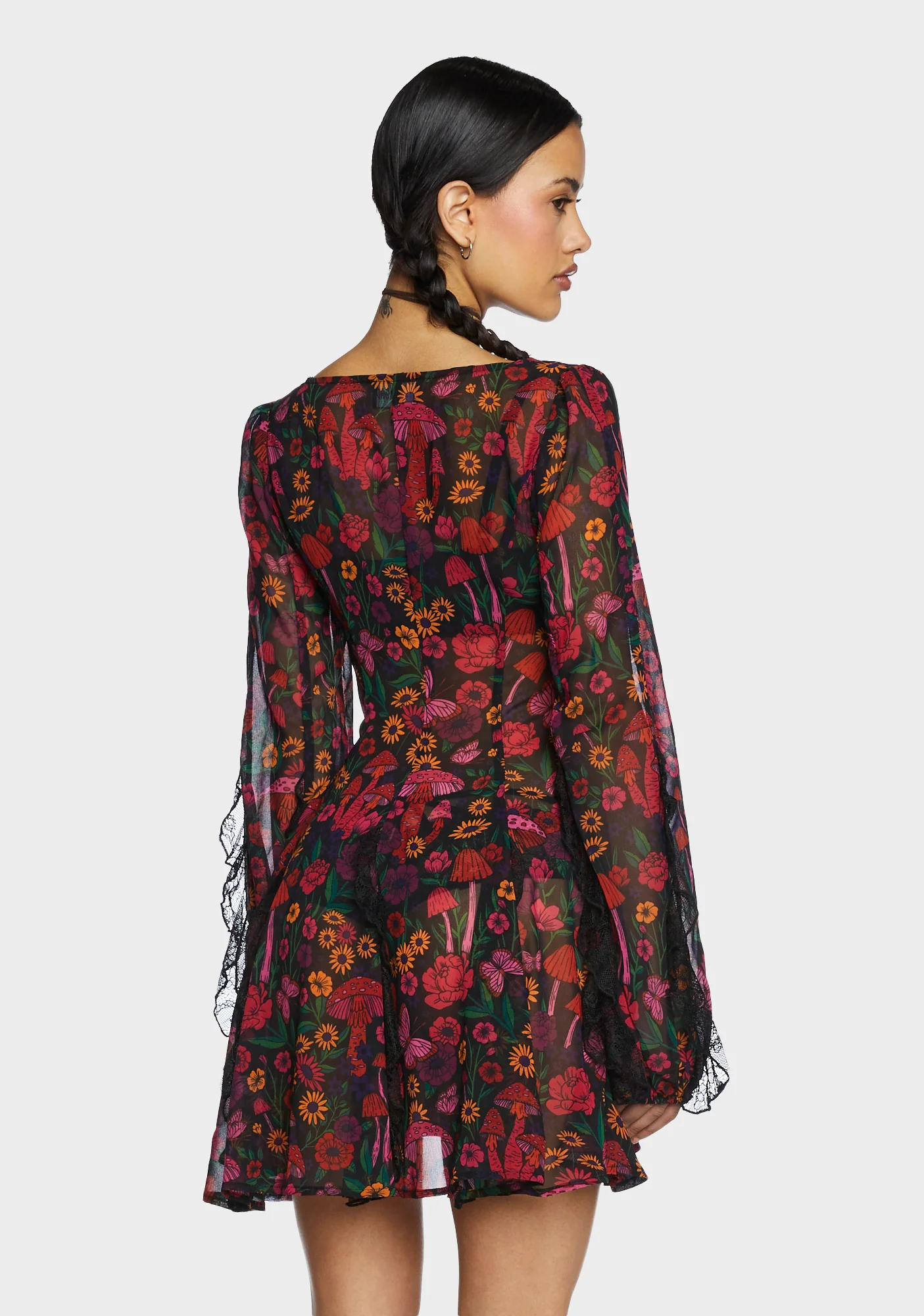 Daydreamer Floral Mini Dress - Multi - Image 4